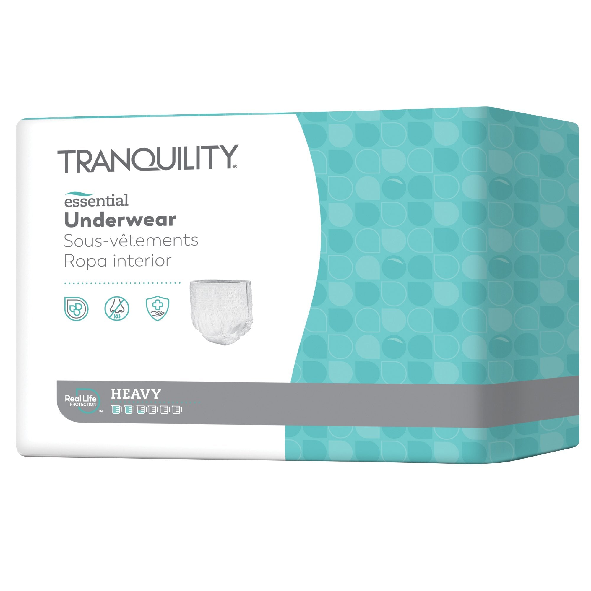 Unisex Adult Absorbent Underwear Tranquility Essential Pull On with Tear Away Seams Large Disposable Heavy Absorbency