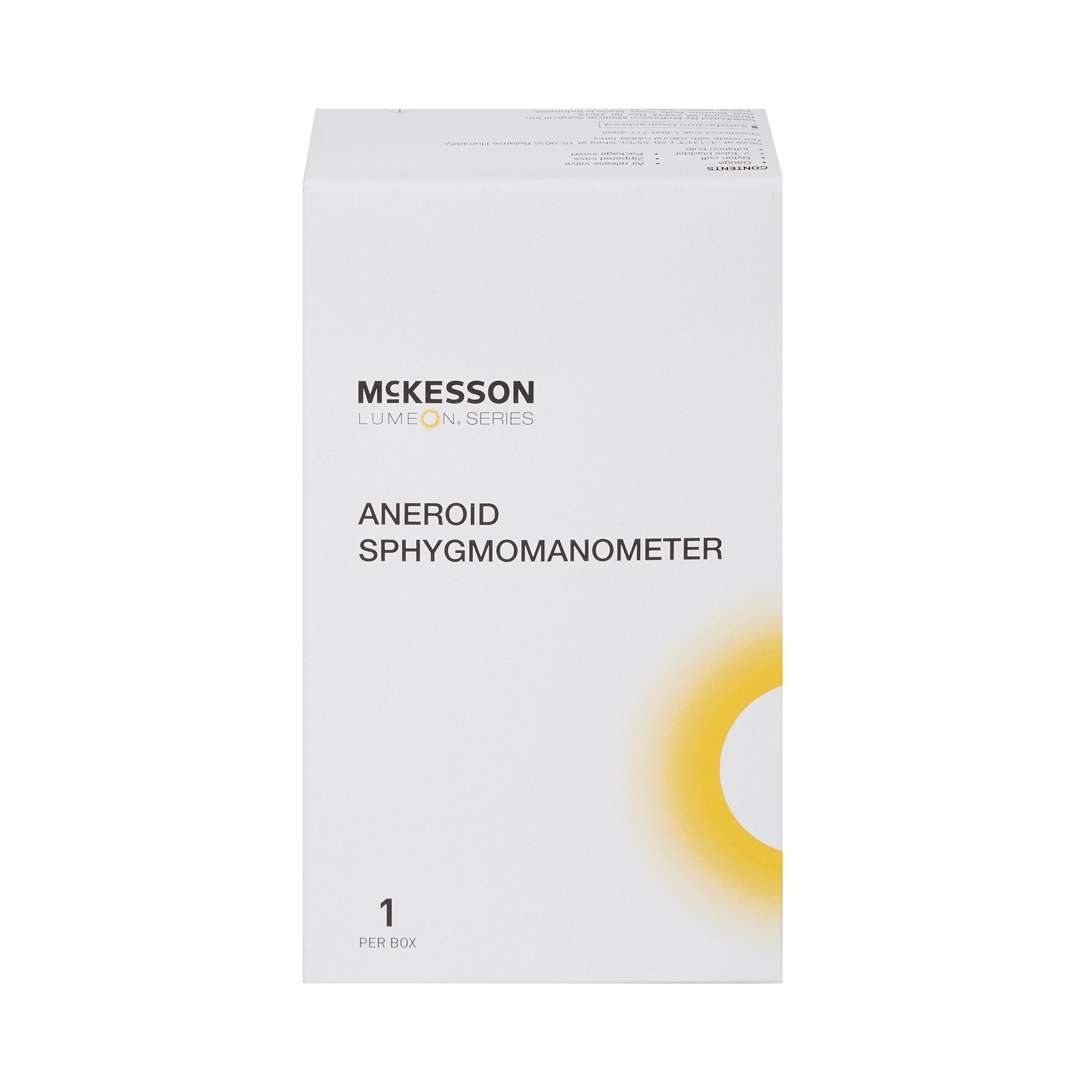 Aneroid Sphygmomanometer Unit McKesson LUMEON Small Adult Cuff Nylon Cuff 19 - 27 cm Palm Aneroid