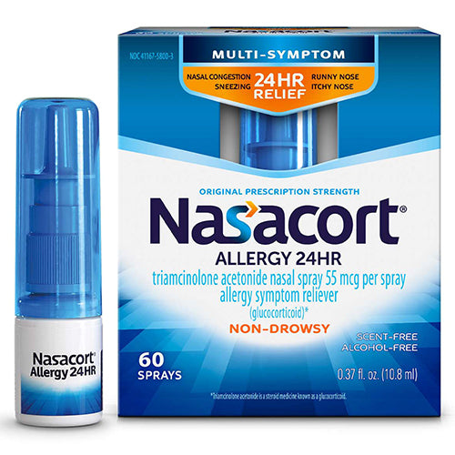Nasacort 24 Hour Nasal Allergy Spray -  60 sprays