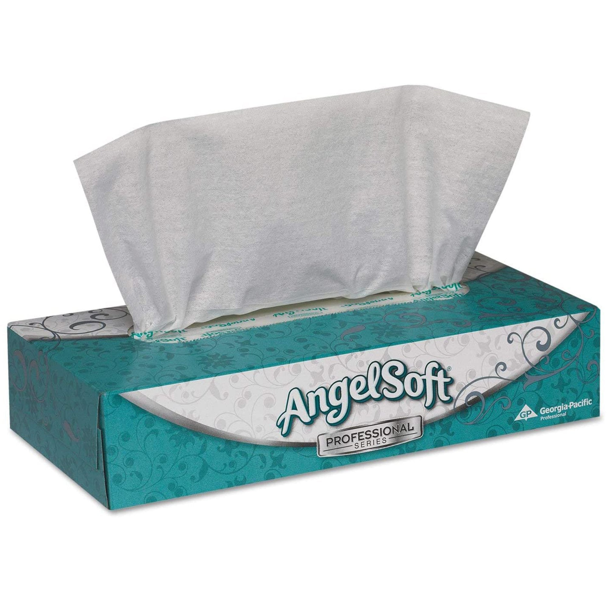 Angel Soft Professional Series Facial Tissue White 7-3/5 X 8-4/5 Inch 100 Count