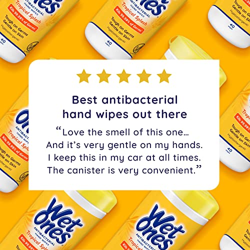 Antibacterial Wipes, Hand Sanitizer Wipes, Wet Ones Wipes, 40 ct. Canister