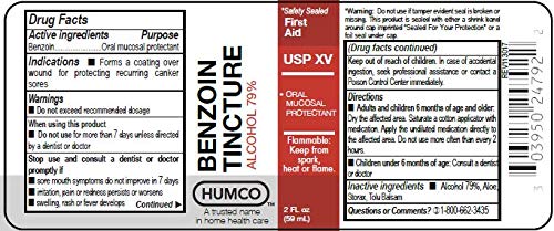 Humco 024792001 Benzoin Tincture, NF XI, 2 oz.