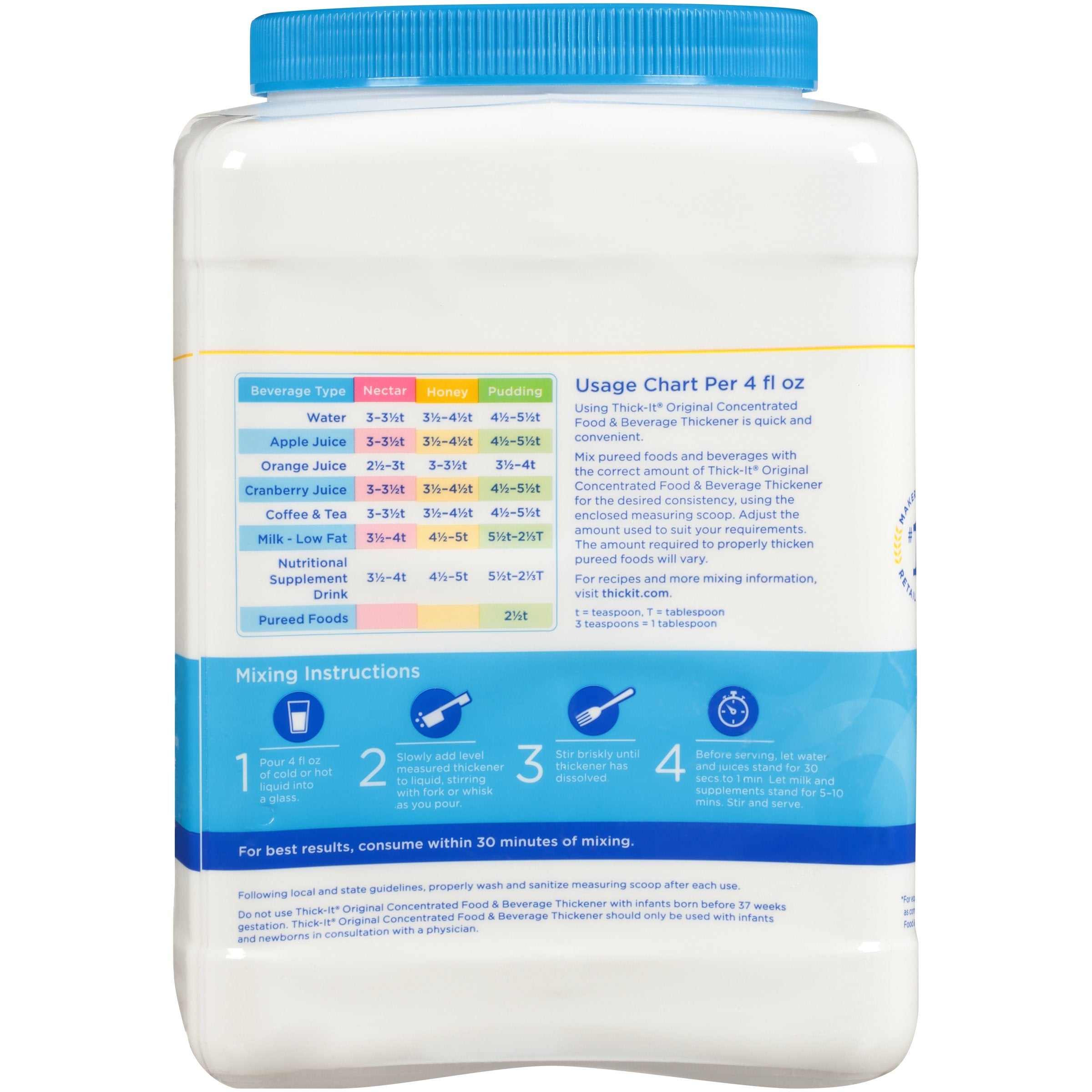 Food and Beverage Thickener Thick-It Original Concentrated 36 oz. Canister Unflavored Powder IDDSI Level 0 Thin
