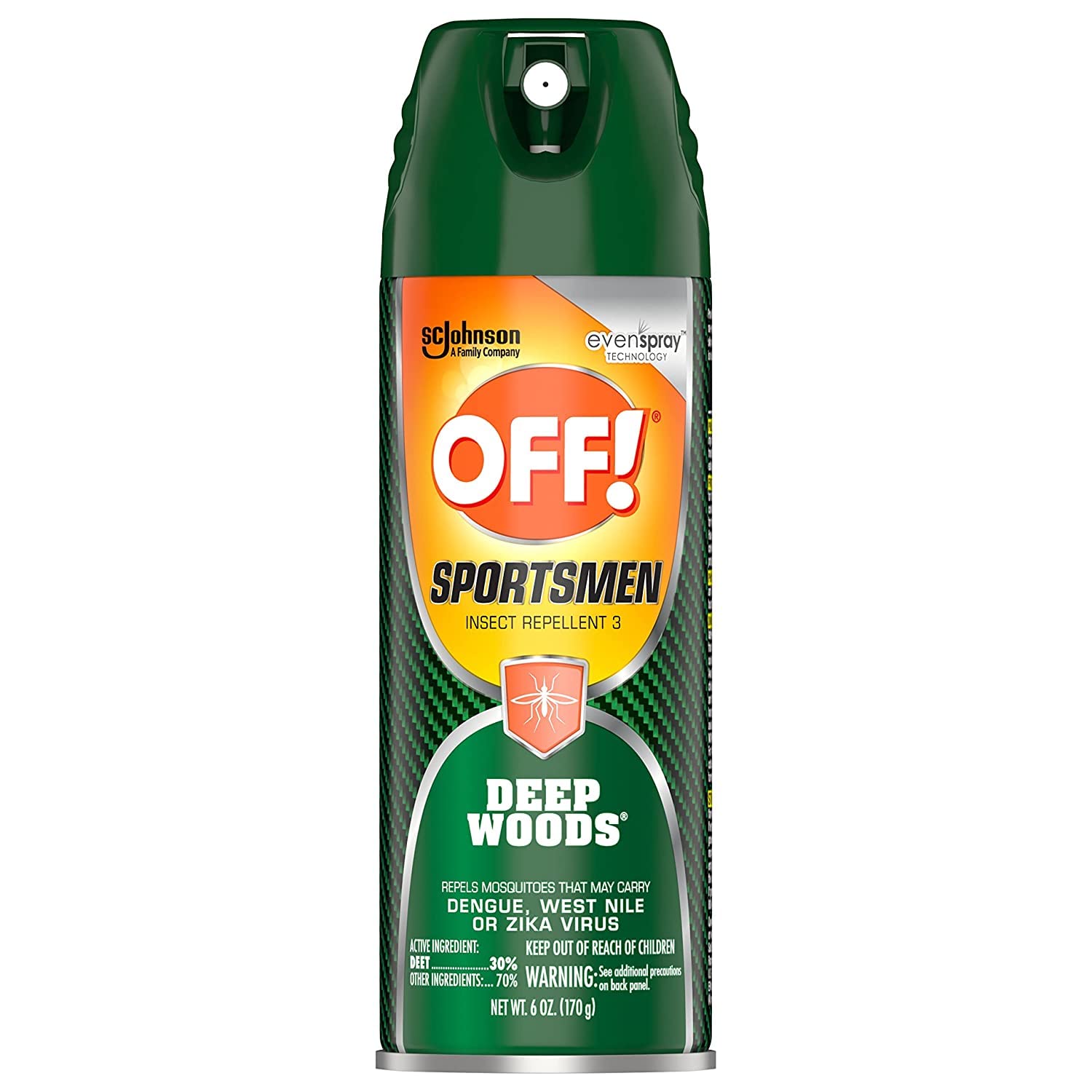Off! Deep Woods Insect Repellent V Spray, Unscented - 23.8% DEET - 6 oz