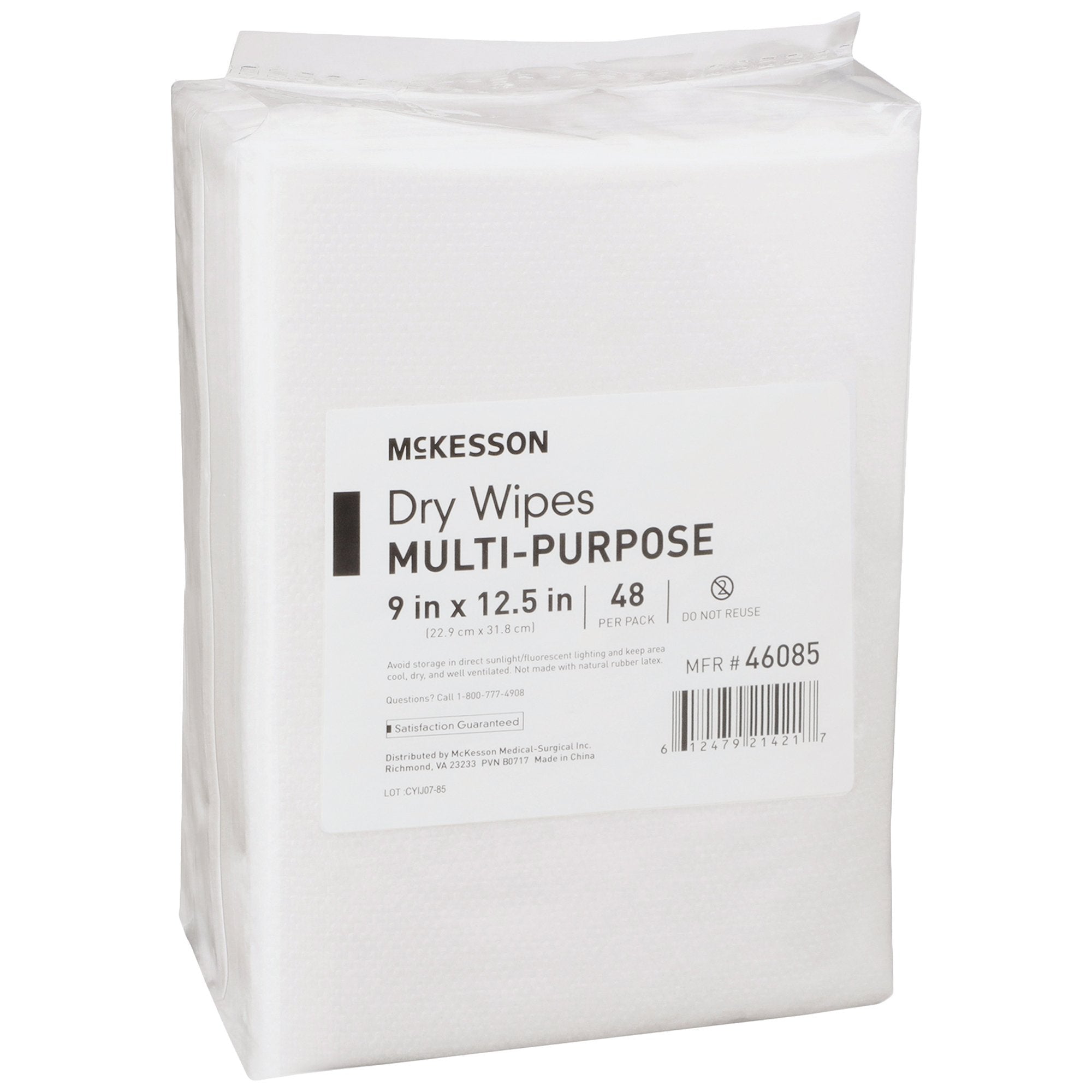 Task Wipe McKesson Medium Duty White NonSterile 9 X 12-1/2 Inch Disposable
