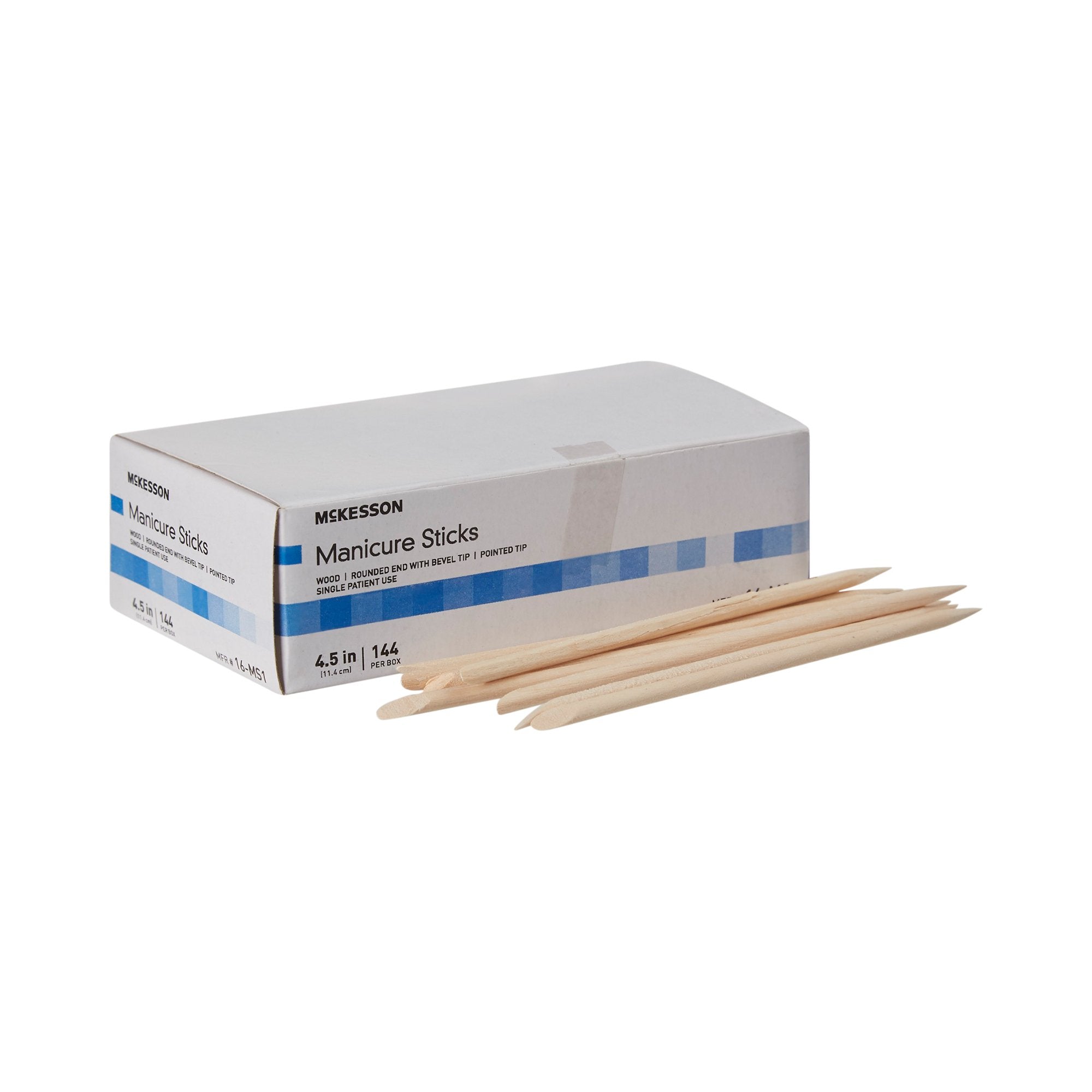 Manicure Stick McKesson 4.5 Inch 100% White Birch