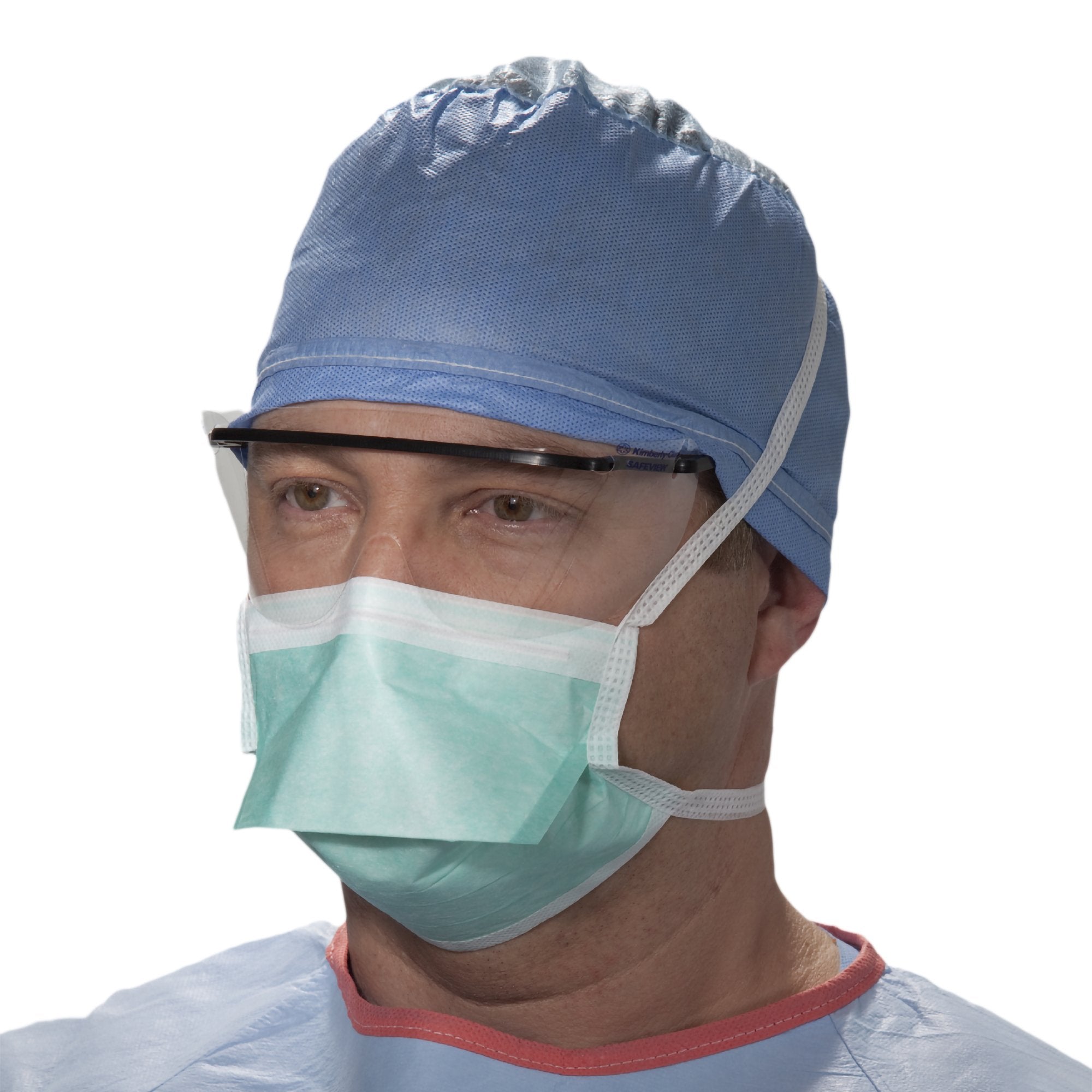 Surgical Mask Halyard Duckbill Tie Closure One Size Fits Most Green NonSterile Not Rated Adult