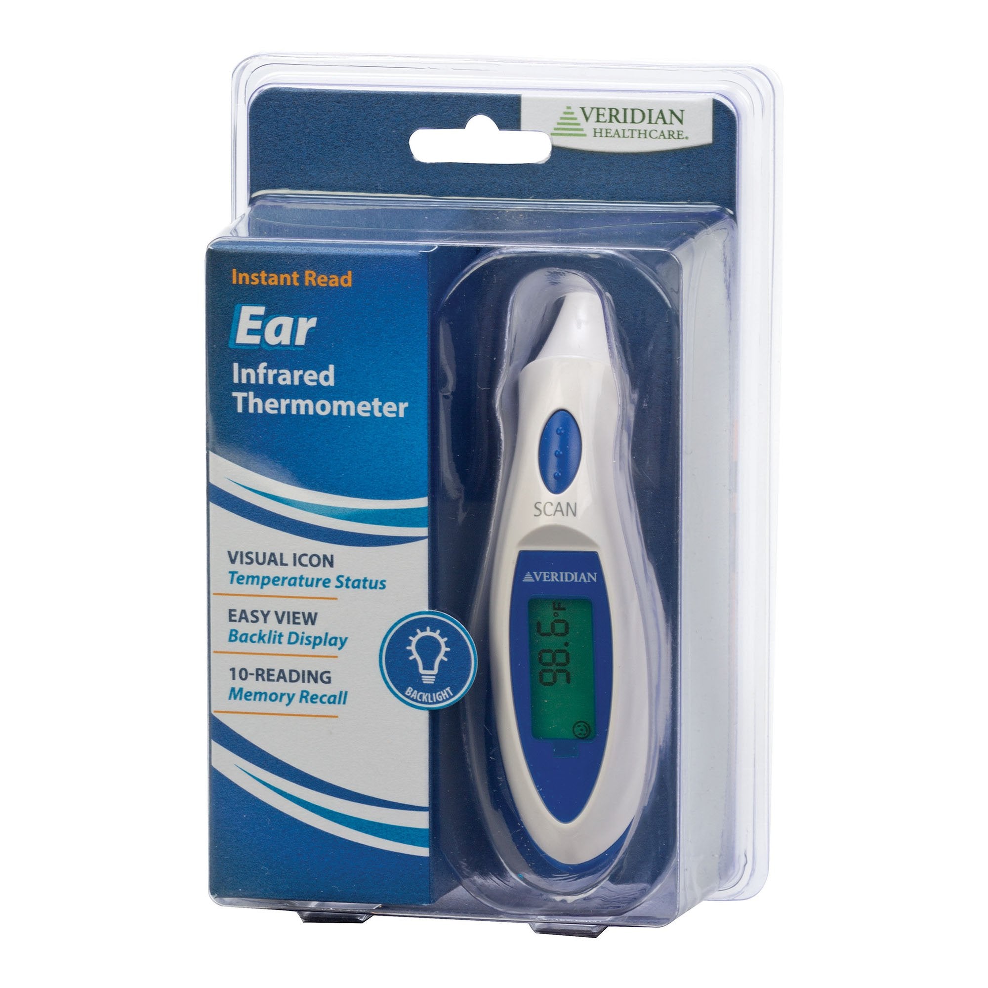 Tympanic Ear Thermometer Veridian Ear Probe Handheld