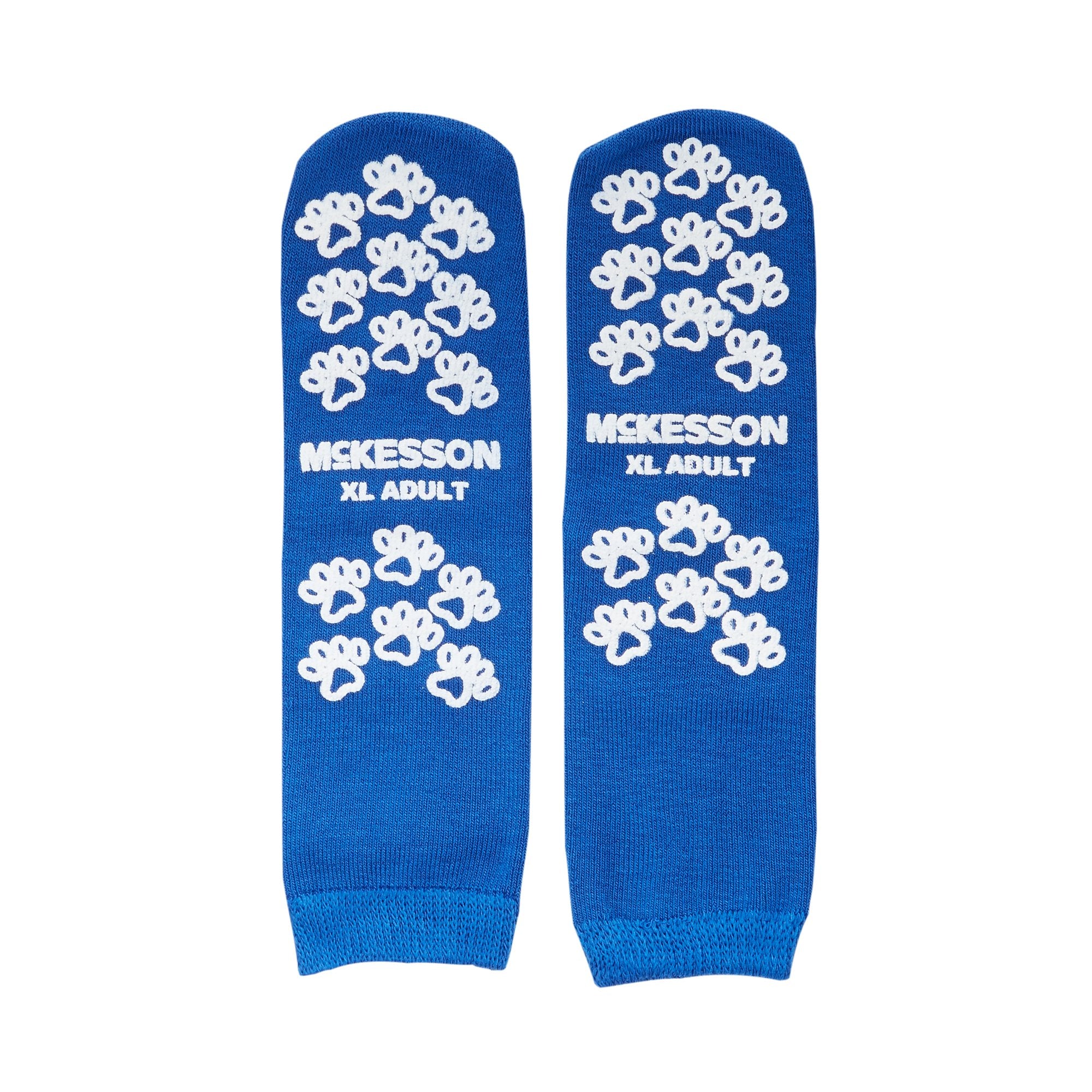 Slipper Socks McKesson Terries X-Large Royal Blue Above the Ankle