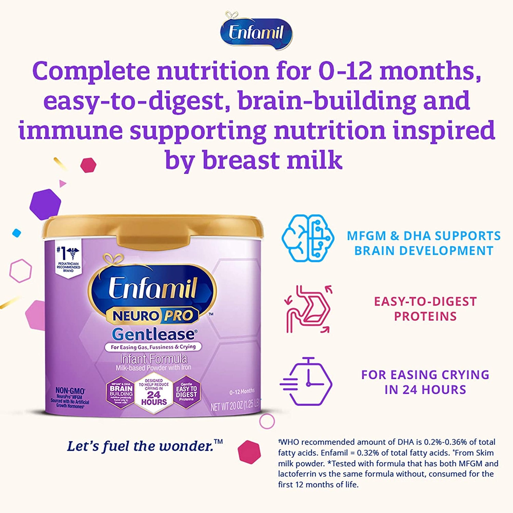 Infant Formula Enfamil NeuroPro Gentlease 19.5 oz. Canister Powder Milk-Based Crying / Spitup