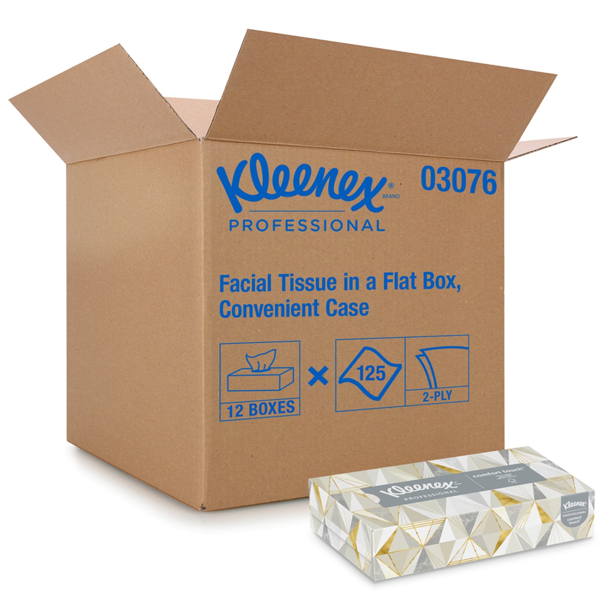 Kleenex Facial Tissue White 8-2/5 X 8-3/5 Inch 125 Count