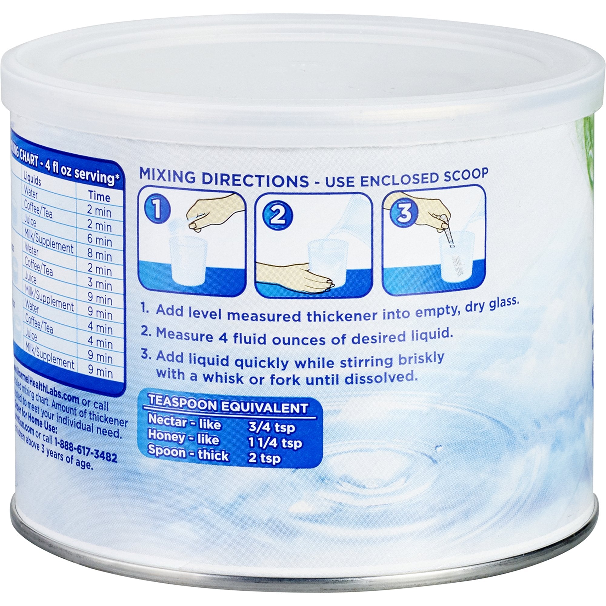 Food and Beverage Thickener Thick & Easy Clear 4.4 oz. Canister Unflavored Powder IDDSI Level 2 Mildly Thick