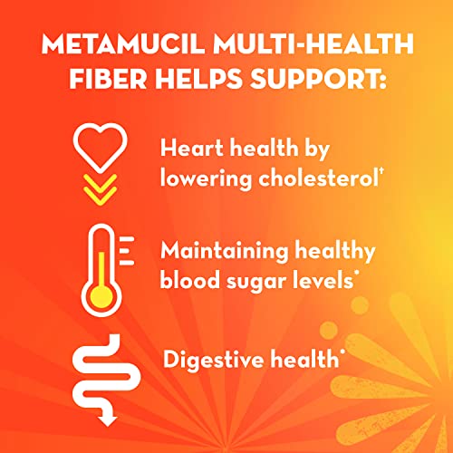 Metamucil, Psyllium Husk Fiber Supplement, 3-in-1 Fiber for Digestive Health, Plant Based Fiber, 100 Capsules (Pack of 2)