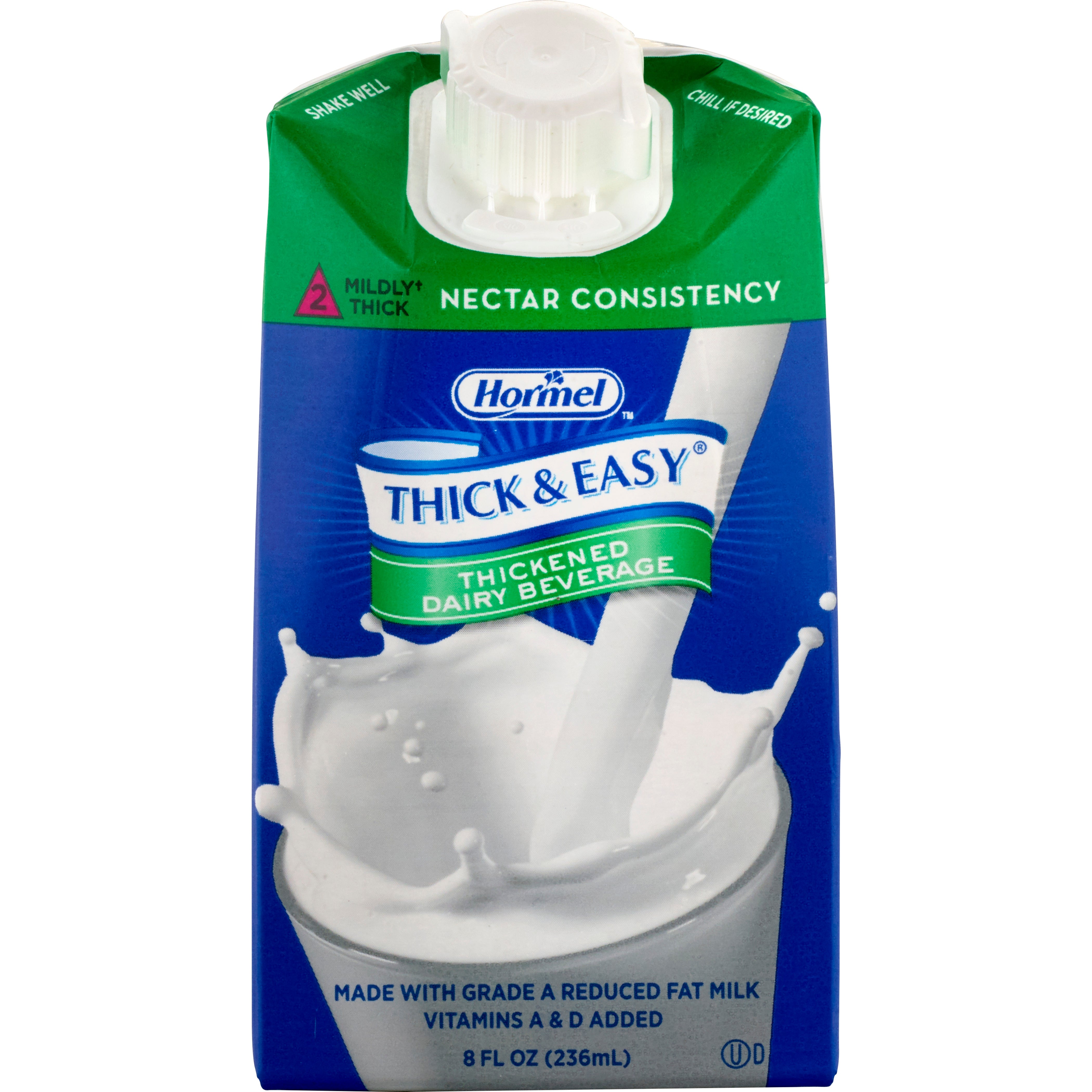 Thickened Beverage Thick & Easy Dairy 8 oz. Carton Milk Flavor Liquid IDDSI Level 2 Mildly Thick