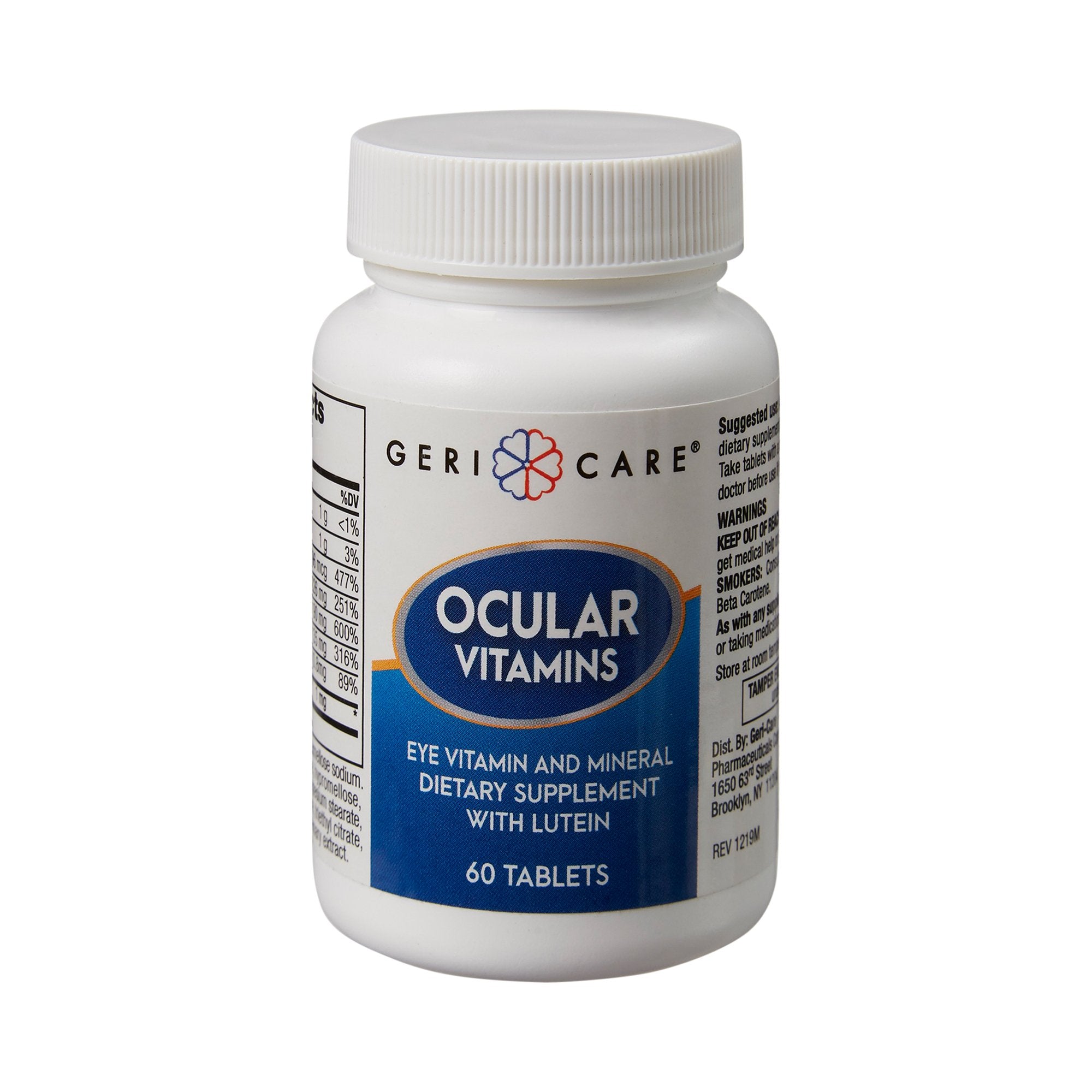 Eye Vitamin Supplement Geri-Care Vitamin A / Ascorbic Acid / Vitamin E 14320 IU - 226 mg - 200 IU Strength Tablet 60 per Bottle