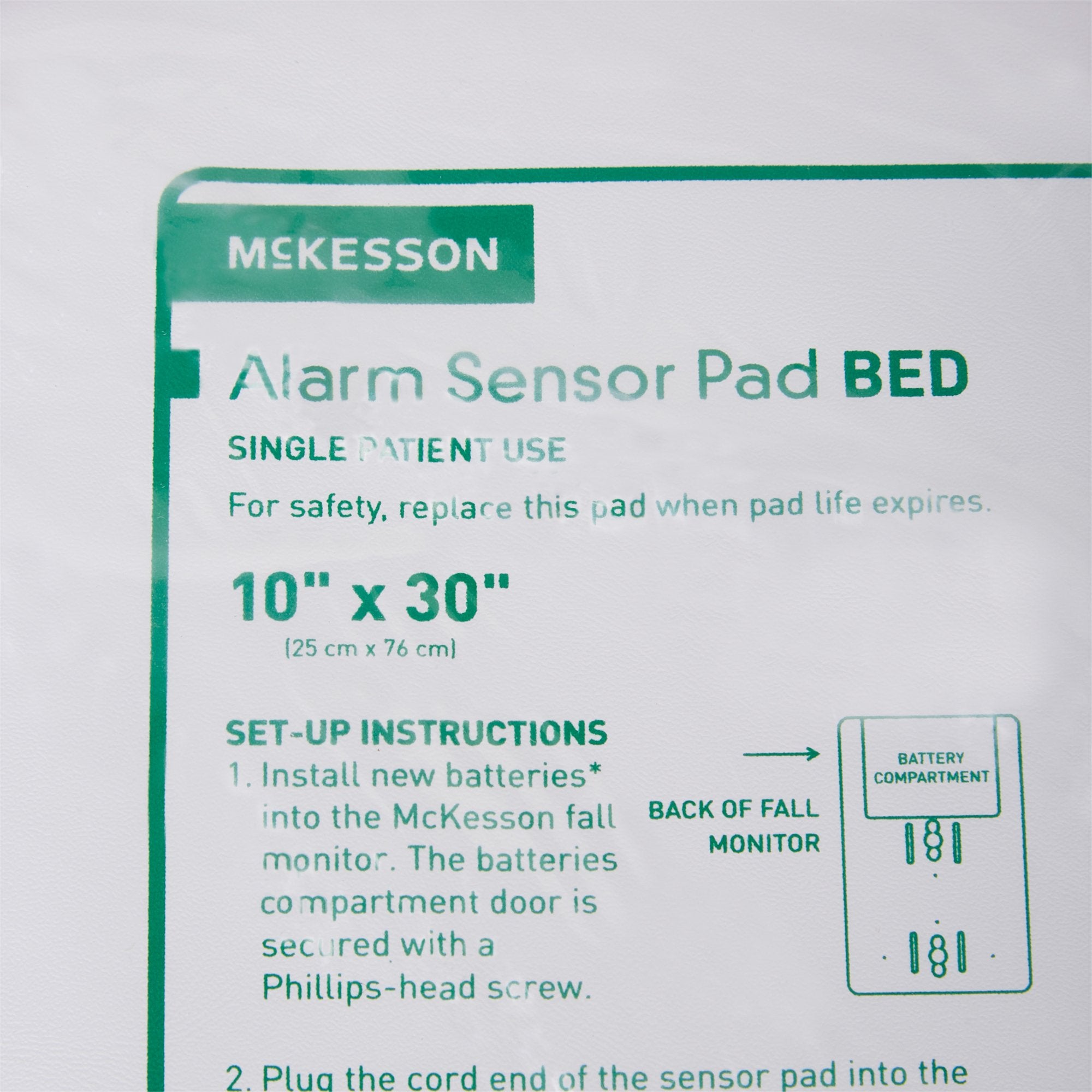 Alarm Sensor Pad McKesson Brand 10 X 30 Inch (25 cm x 76 cm)