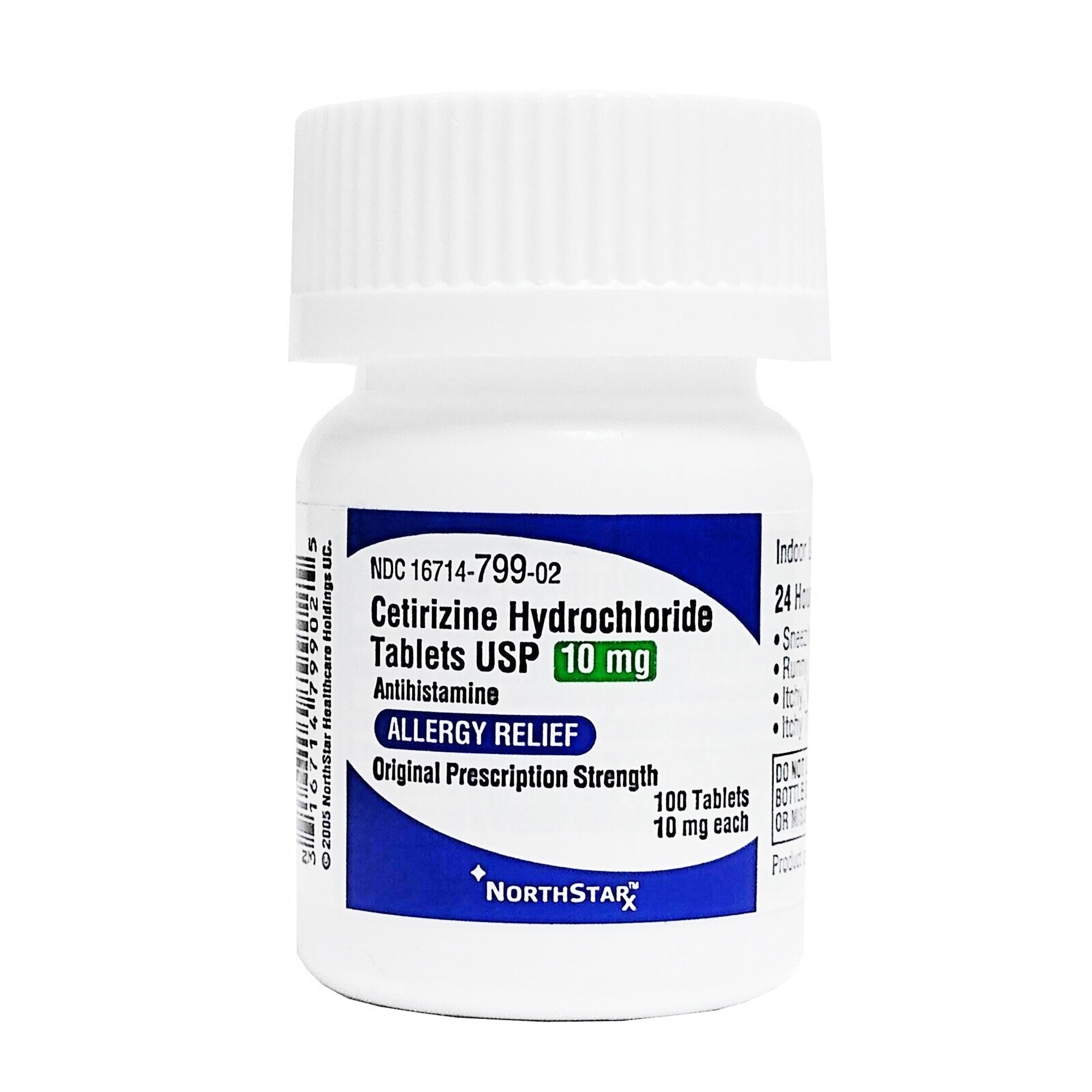 NorthStar Cetirizine HCl 10 mg Tablet Bottle 100 Tablets