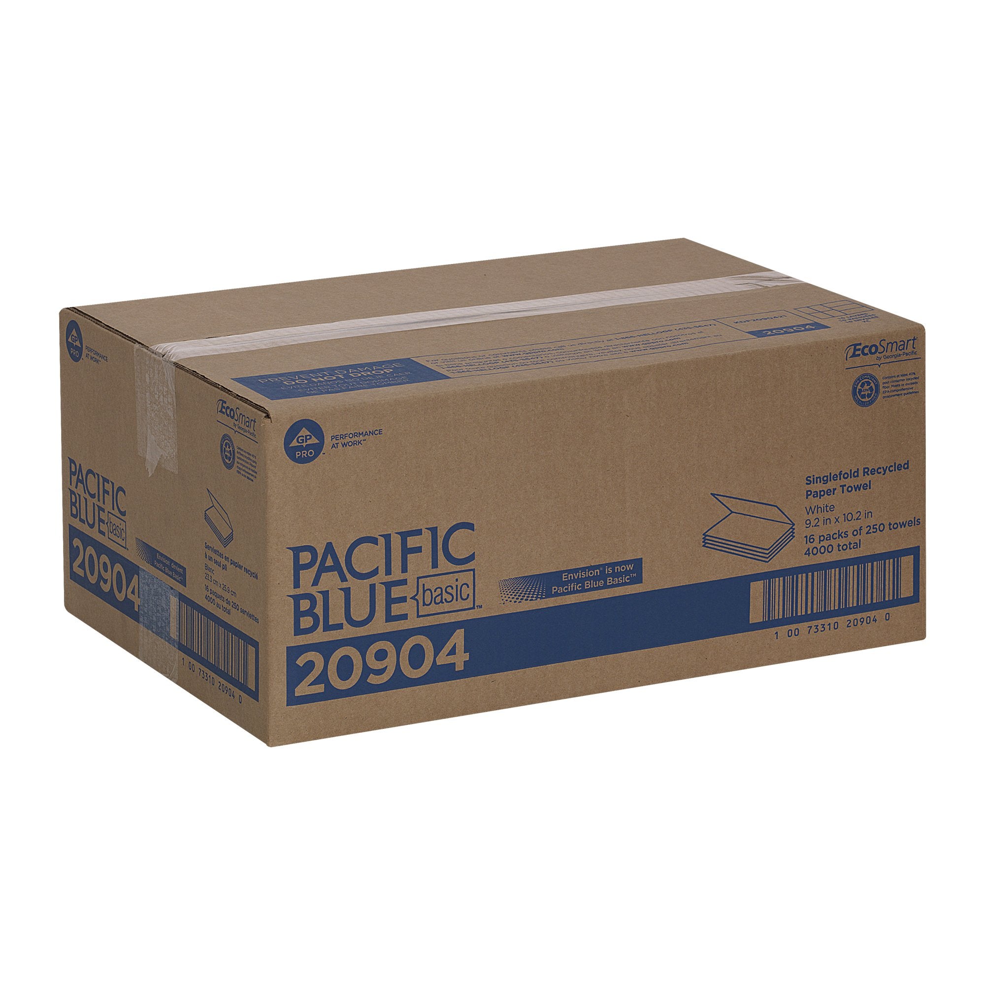 Paper Towel Pacific Blue Basic Single-Fold 9-1/4 X 10-1/4 Inch