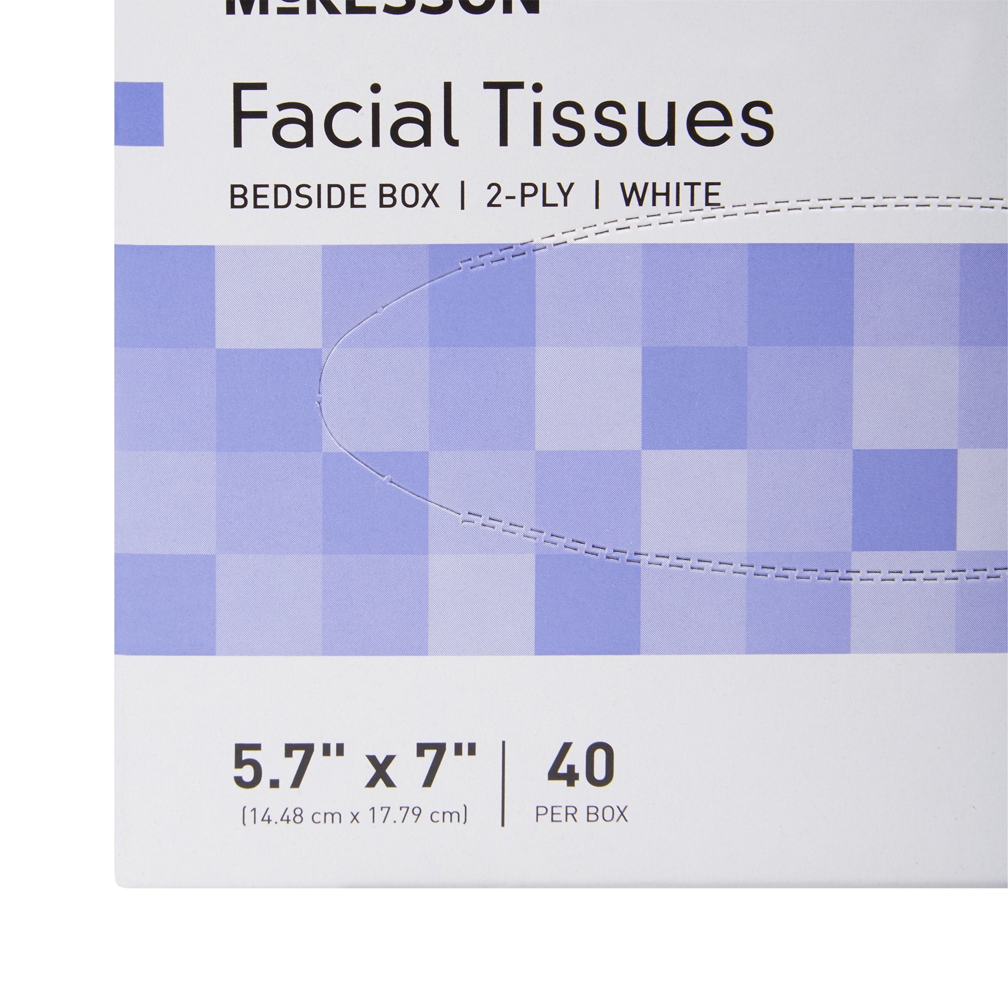 McKesson Facial Tissue White 5-7/10 X 7 Inch 40 Count