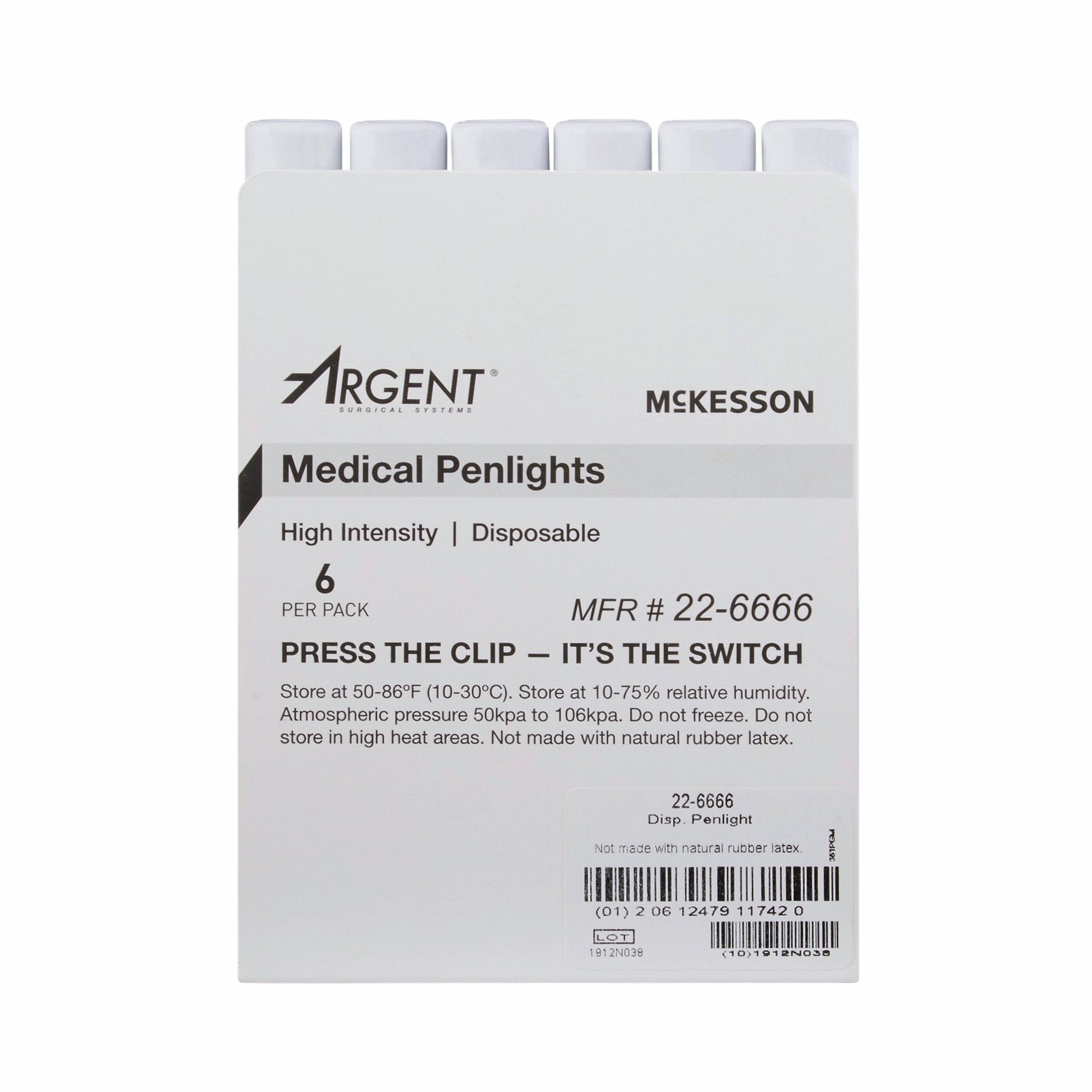 Penlight McKesson White Light 4-1/2 Inch Disposable