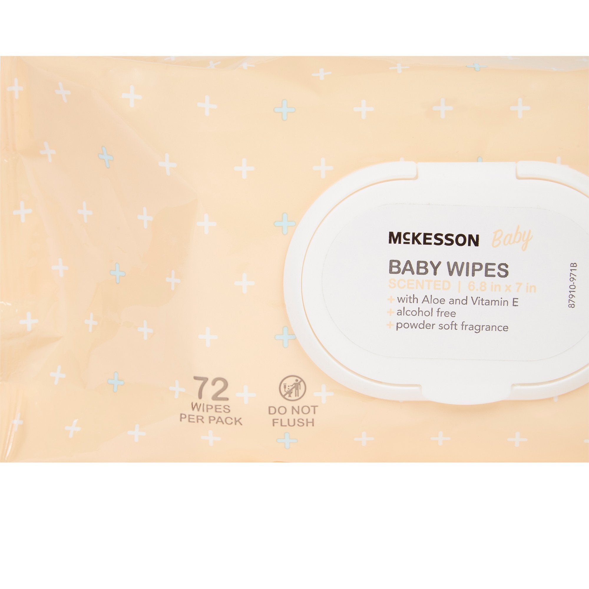 Baby Wipe McKesson Soft Pack Aloe / Vitamin E Scented 72 Count