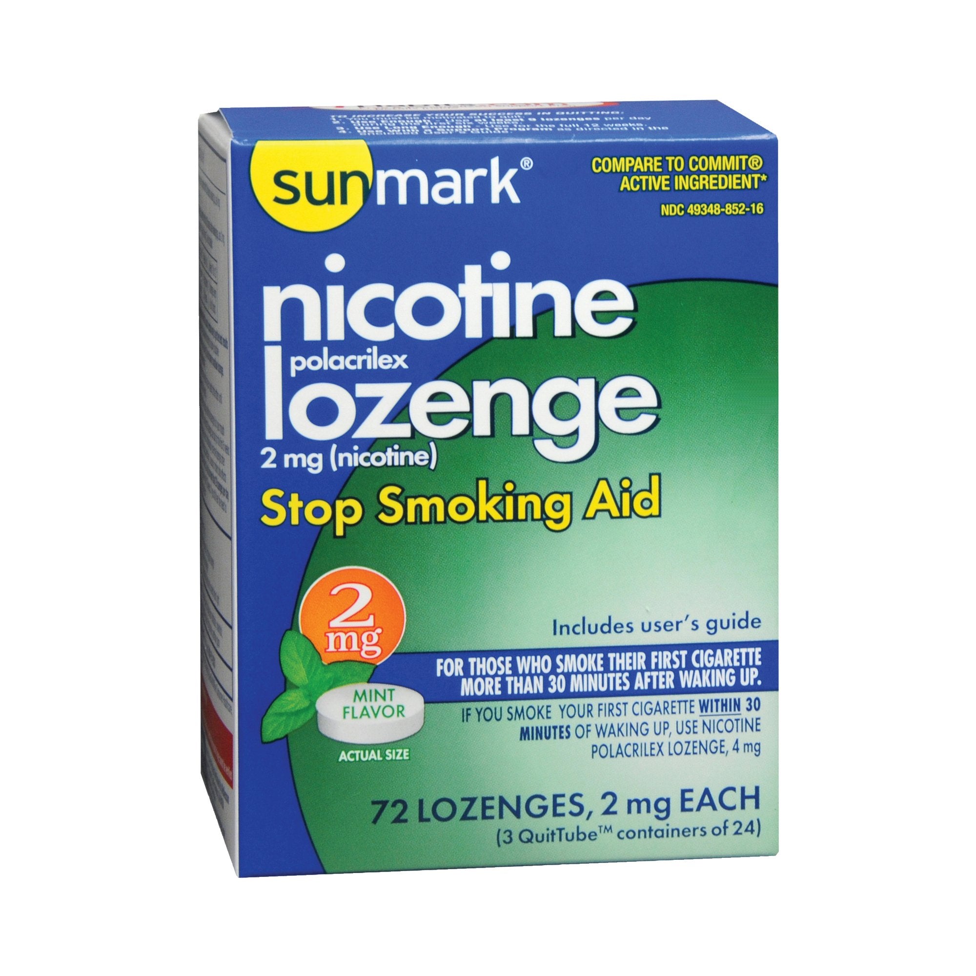 Stop Smoking Aid sunmark 2 mg Strength Lozenge
