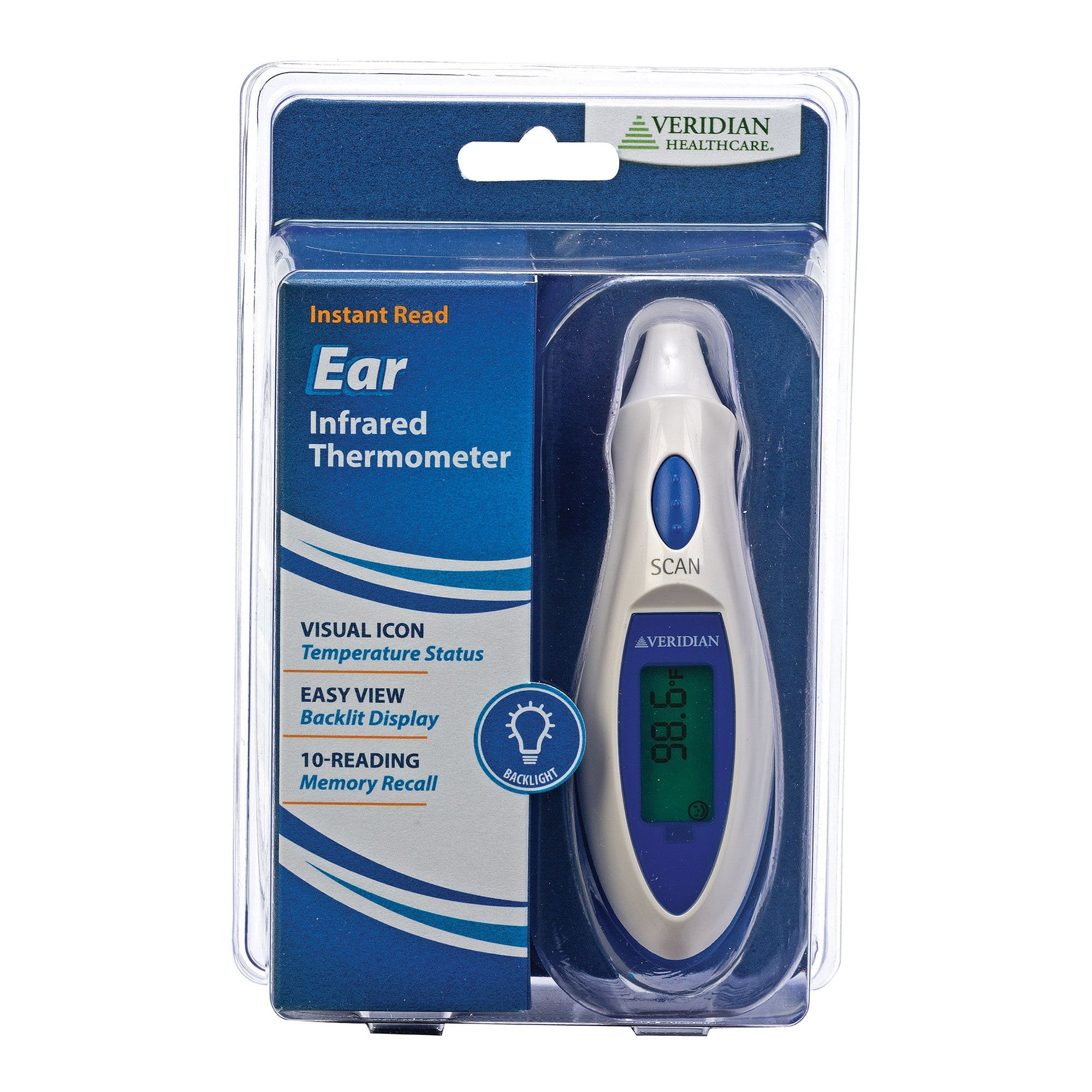 Tympanic Ear Thermometer Veridian Ear Probe Handheld