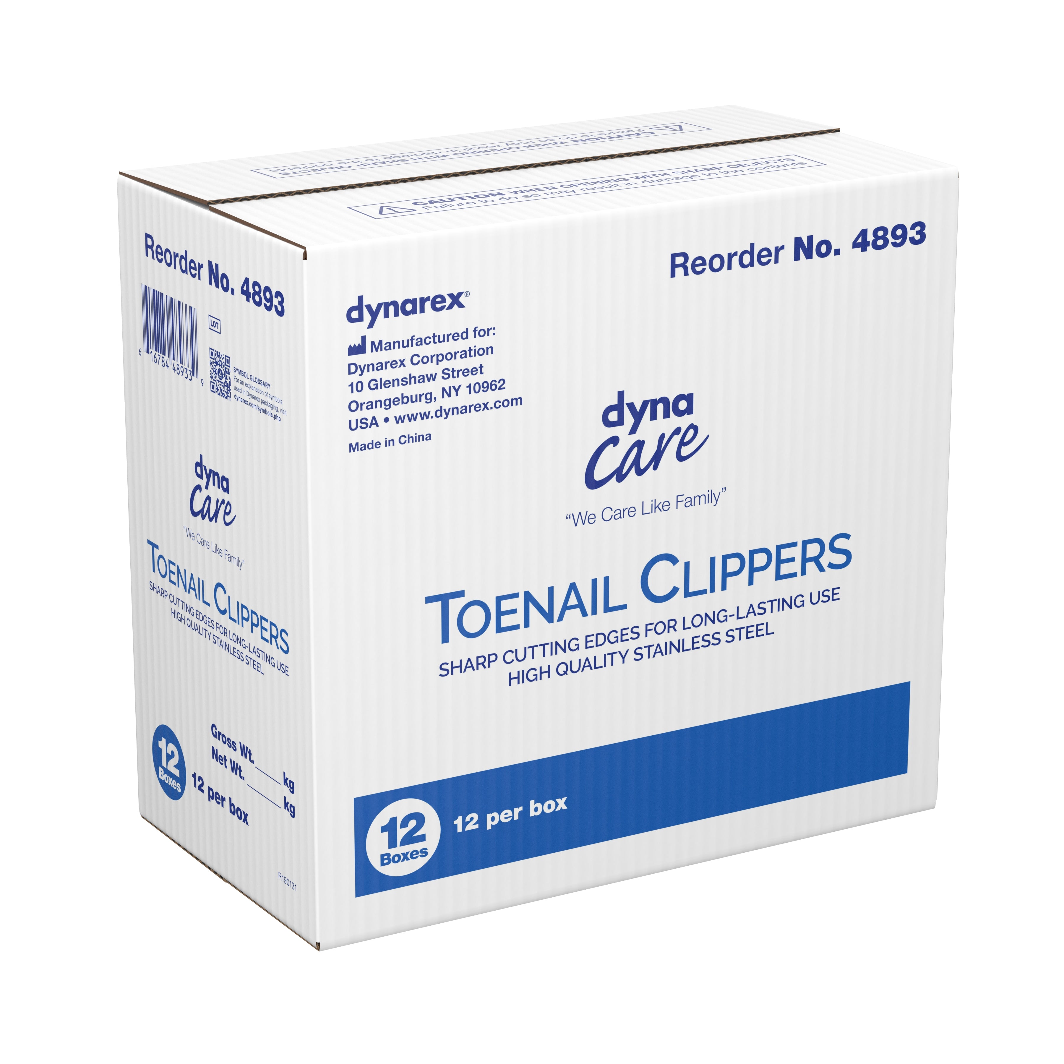 Toenail Clippers Dynarex Thumb Squeeze Lever