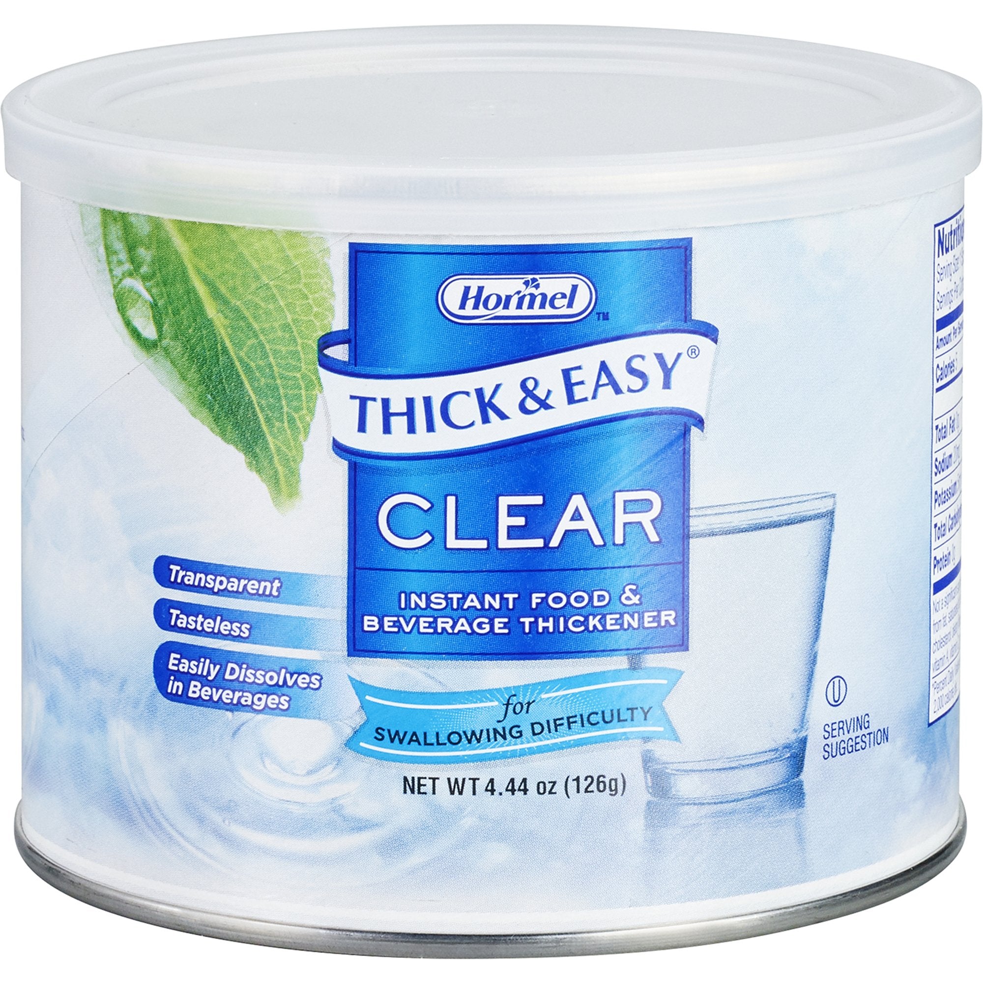 Food and Beverage Thickener Thick & Easy Clear 4.4 oz. Canister Unflavored Powder IDDSI Level 2 Mildly Thick