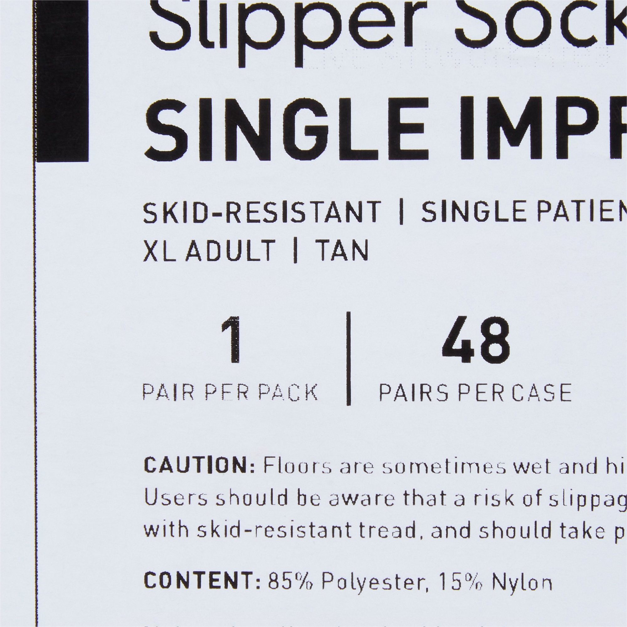 Slipper Socks McKesson X-Large Tan Above the Ankle
