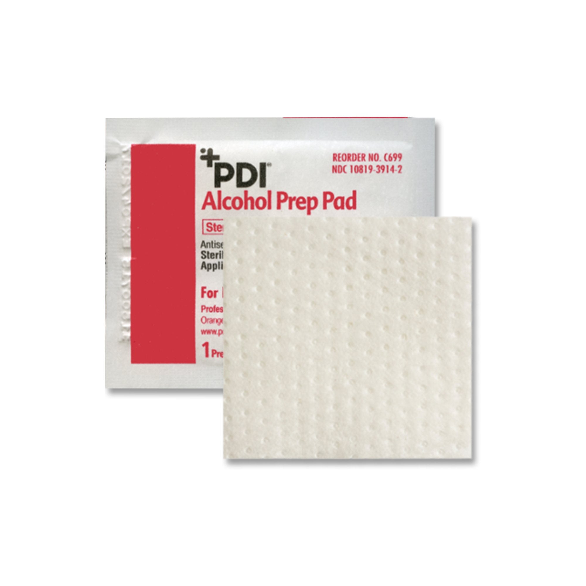 Alcohol Prep Pad PDI 70% Strength Isopropyl Alcohol Individual Packet Sterile
