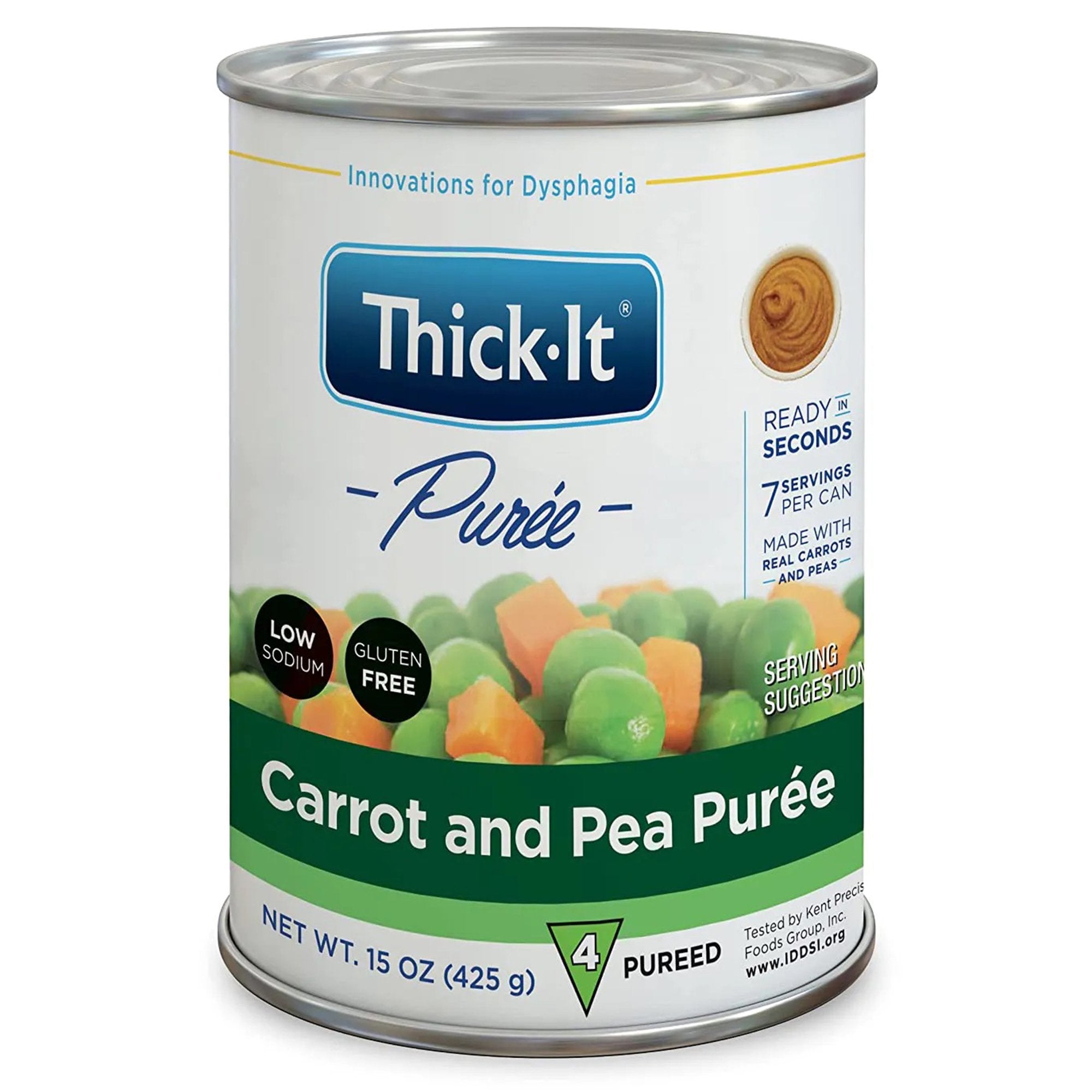 Thickened Food Thick-It 15 oz. Can Carrot and Pea Flavor Puree IDDSI Level 4 Extremely Thick/Pureed