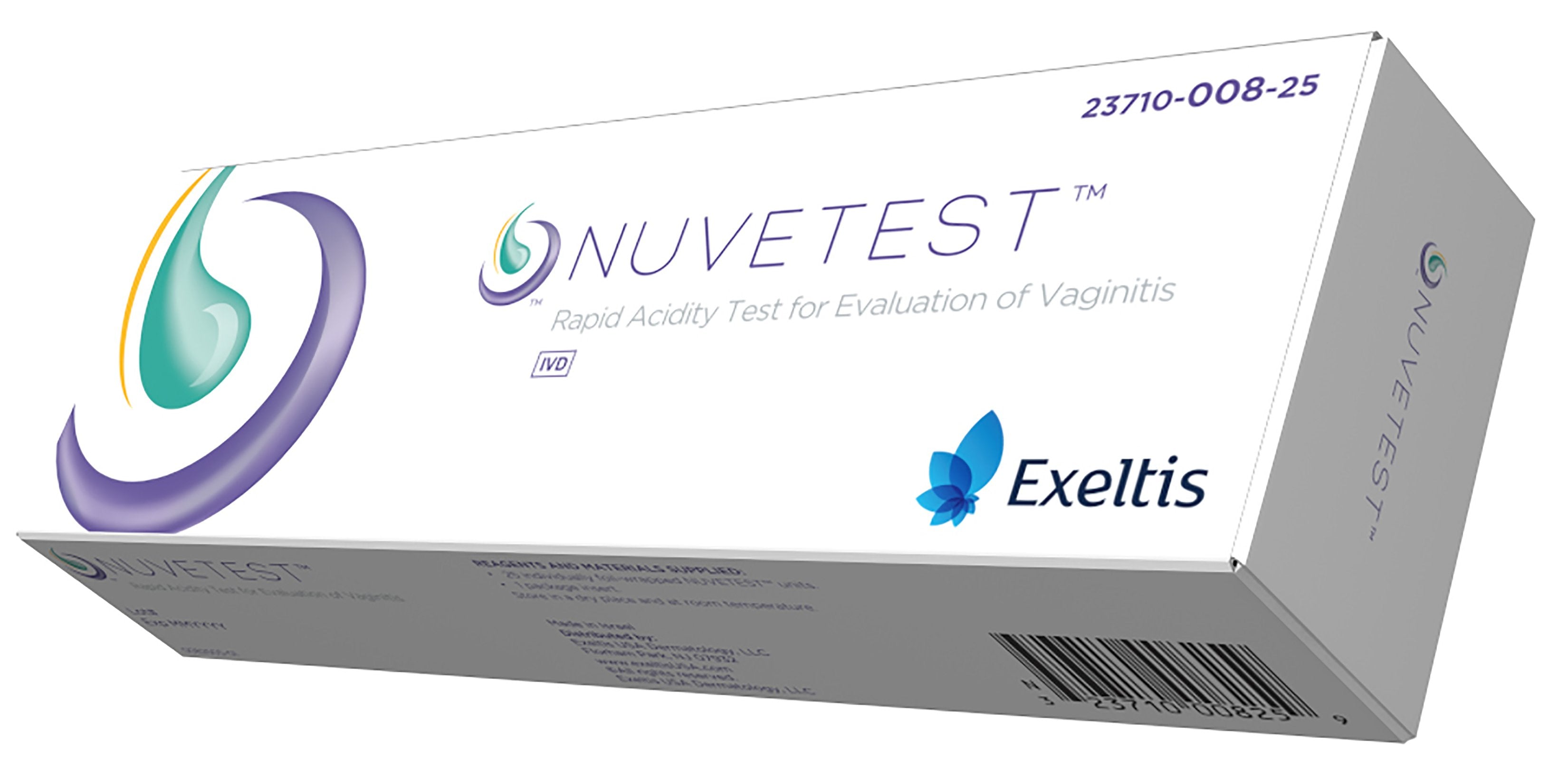 Sexual Health Test Kit NuveTest Rapid Acidity Test Bacterial Vaginosis (BV) / Trichomoniasis Test Vaginal Secretion Sample 25 Tests CLIA Waived