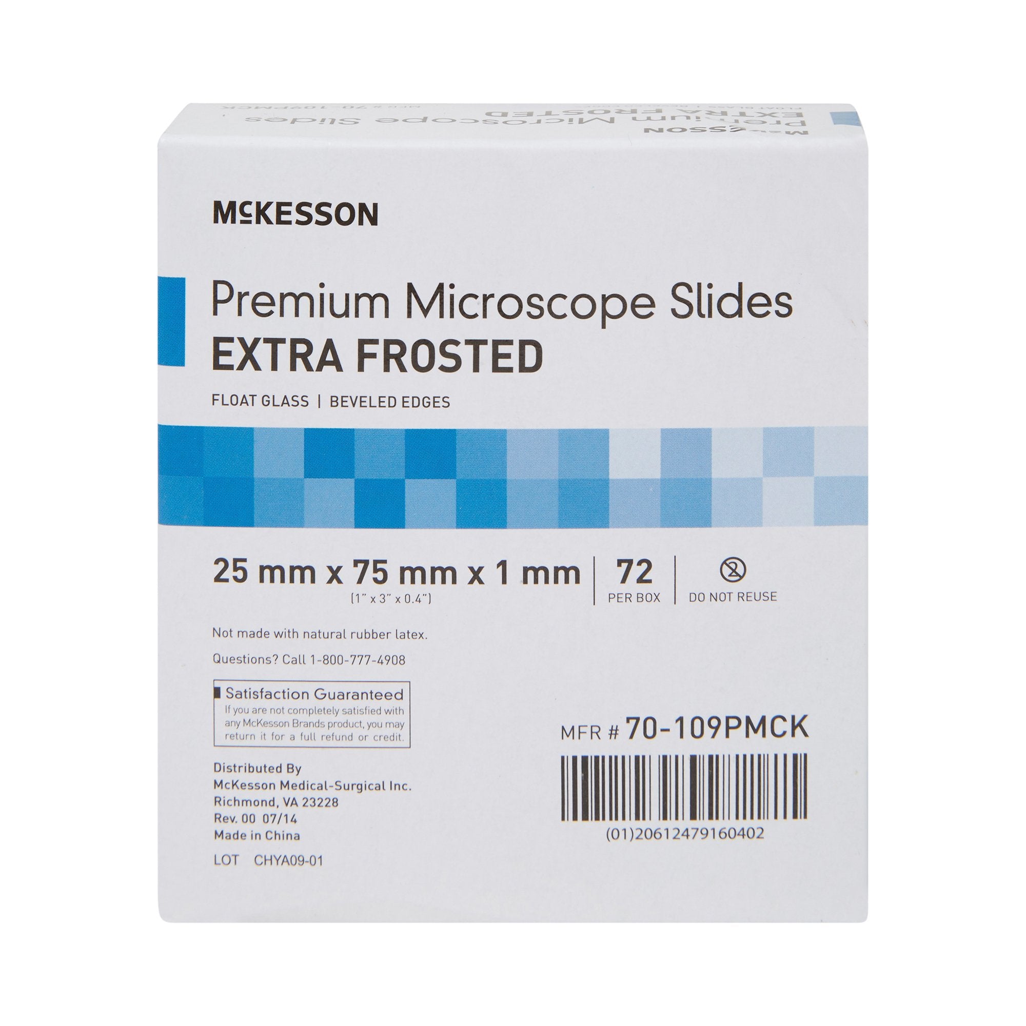 Microscope Slide McKesson 25 X 75 X 1 mm Extra-Frosted End