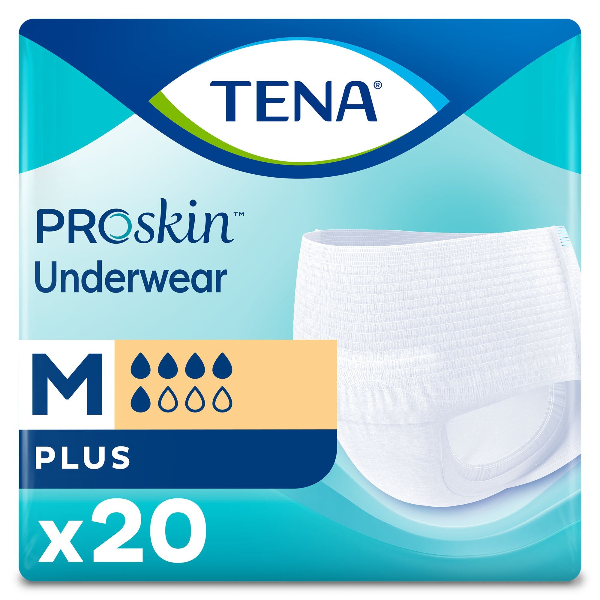 Unisex Adult Absorbent Underwear TENA ProSkin Plus Pull On with Tear Away Seams Medium Disposable Moderate Absorbency