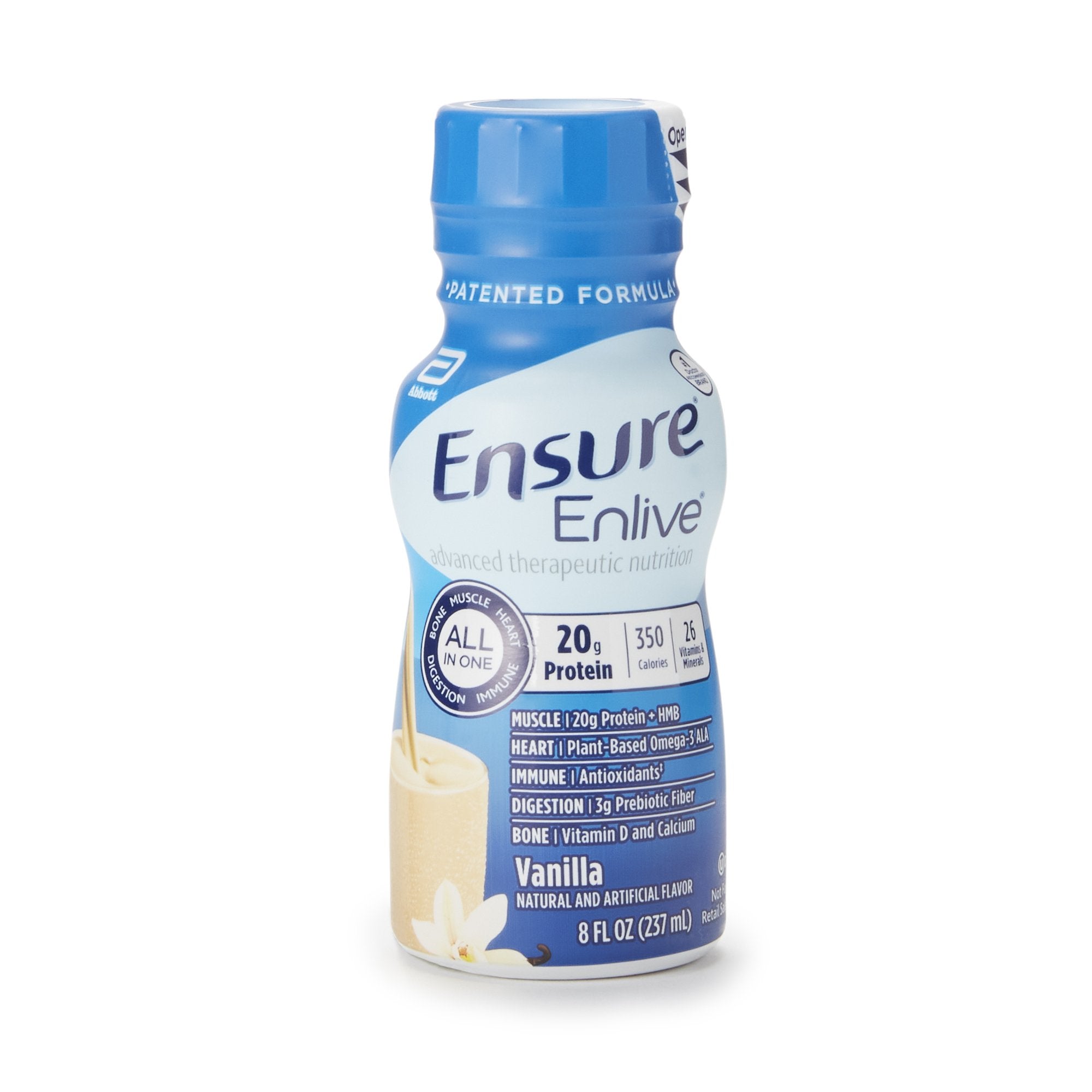 Oral Supplement Ensure Enlive Advanced Nutrition Shake Vanilla Flavor Liquid 8 oz. Bottle