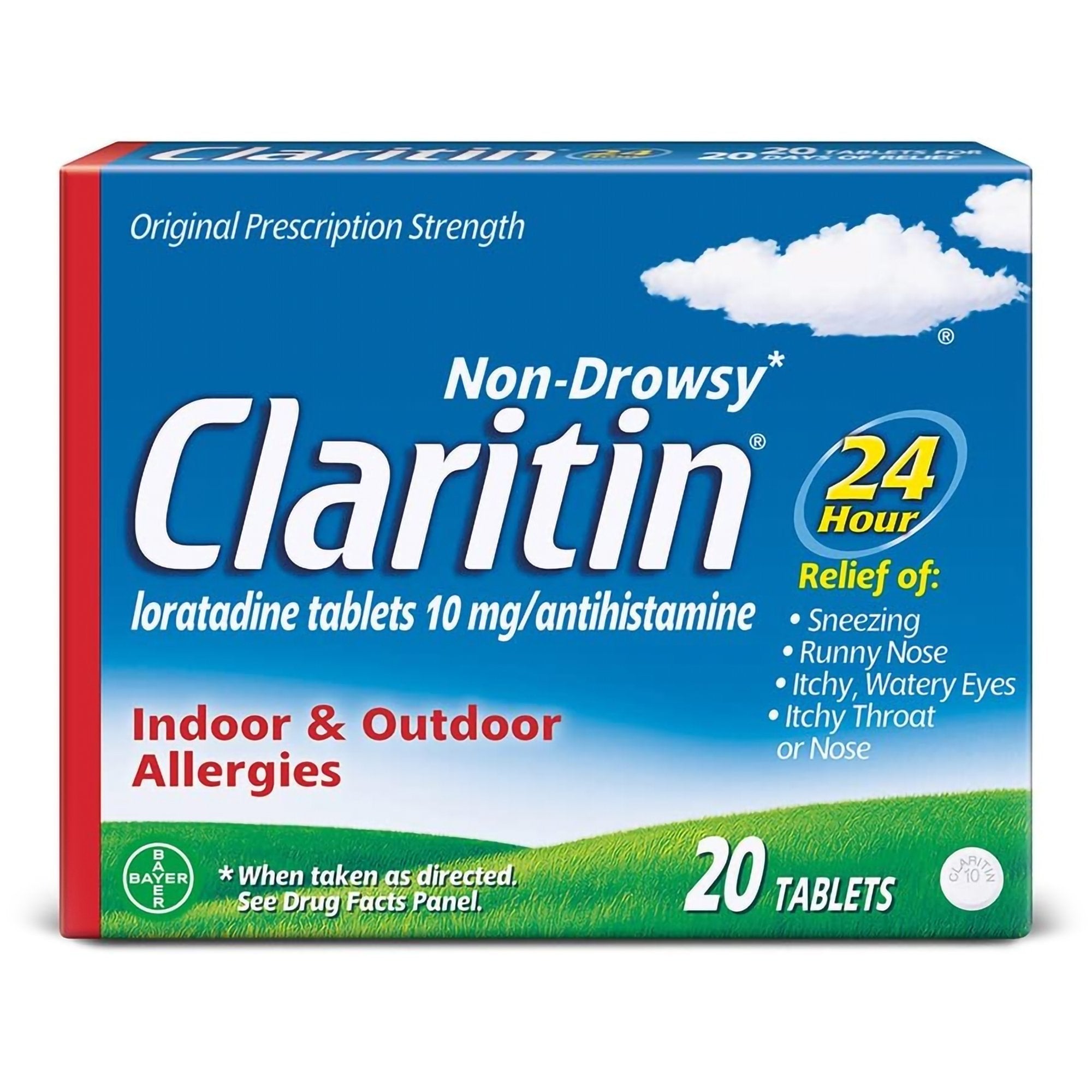 Allergy Relief Claritin 10 mg Strength Tablet 20 per Box