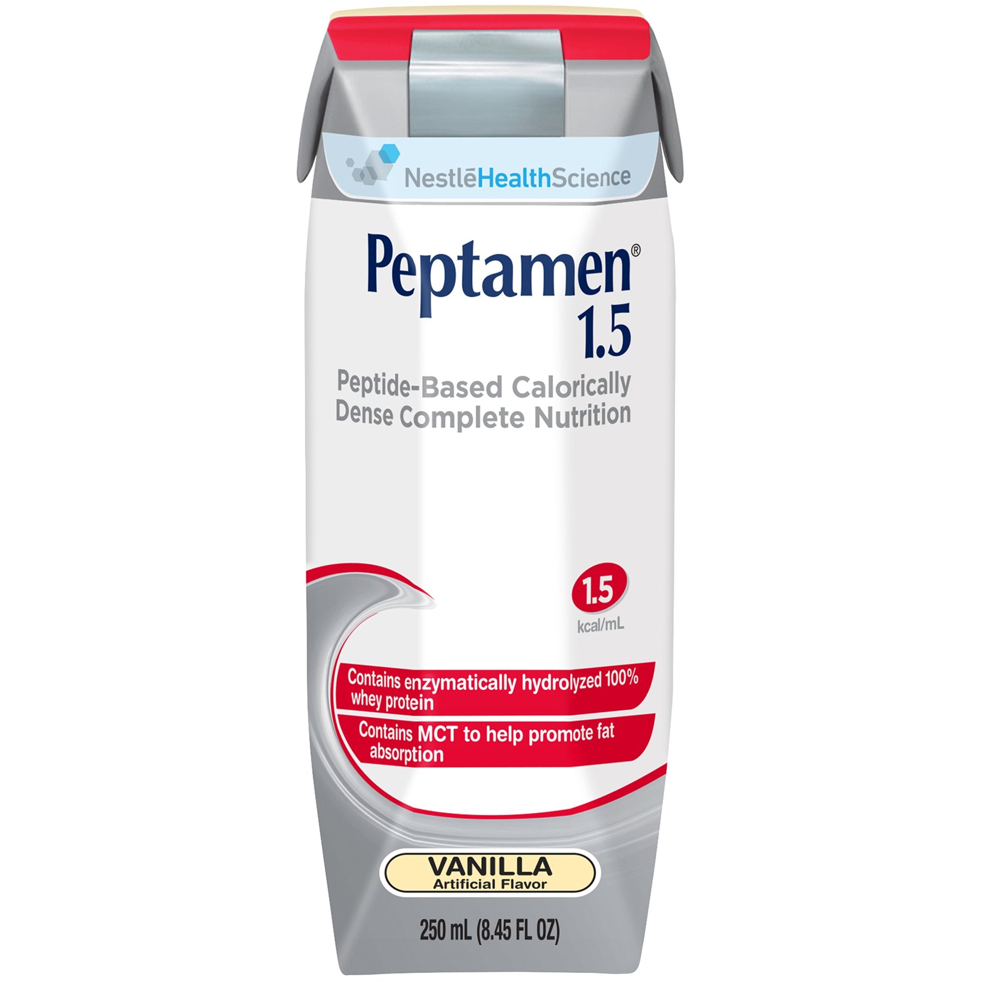Oral Supplement Peptamen 1.5 Vanilla Flavor Liquid 250 mL Carton