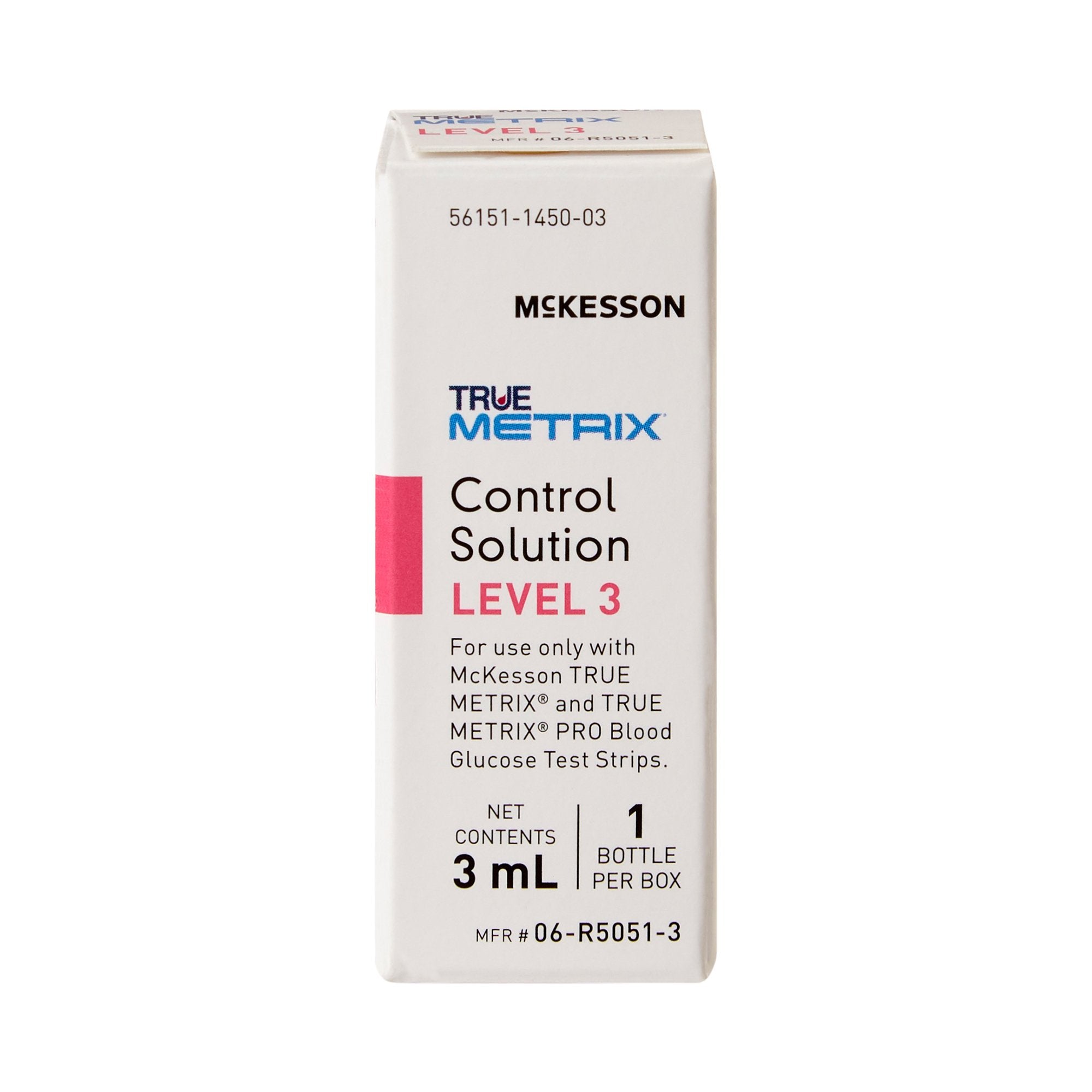 Blood Glucose Control Solution McKesson TRUE METRIX 3 mL Level 3