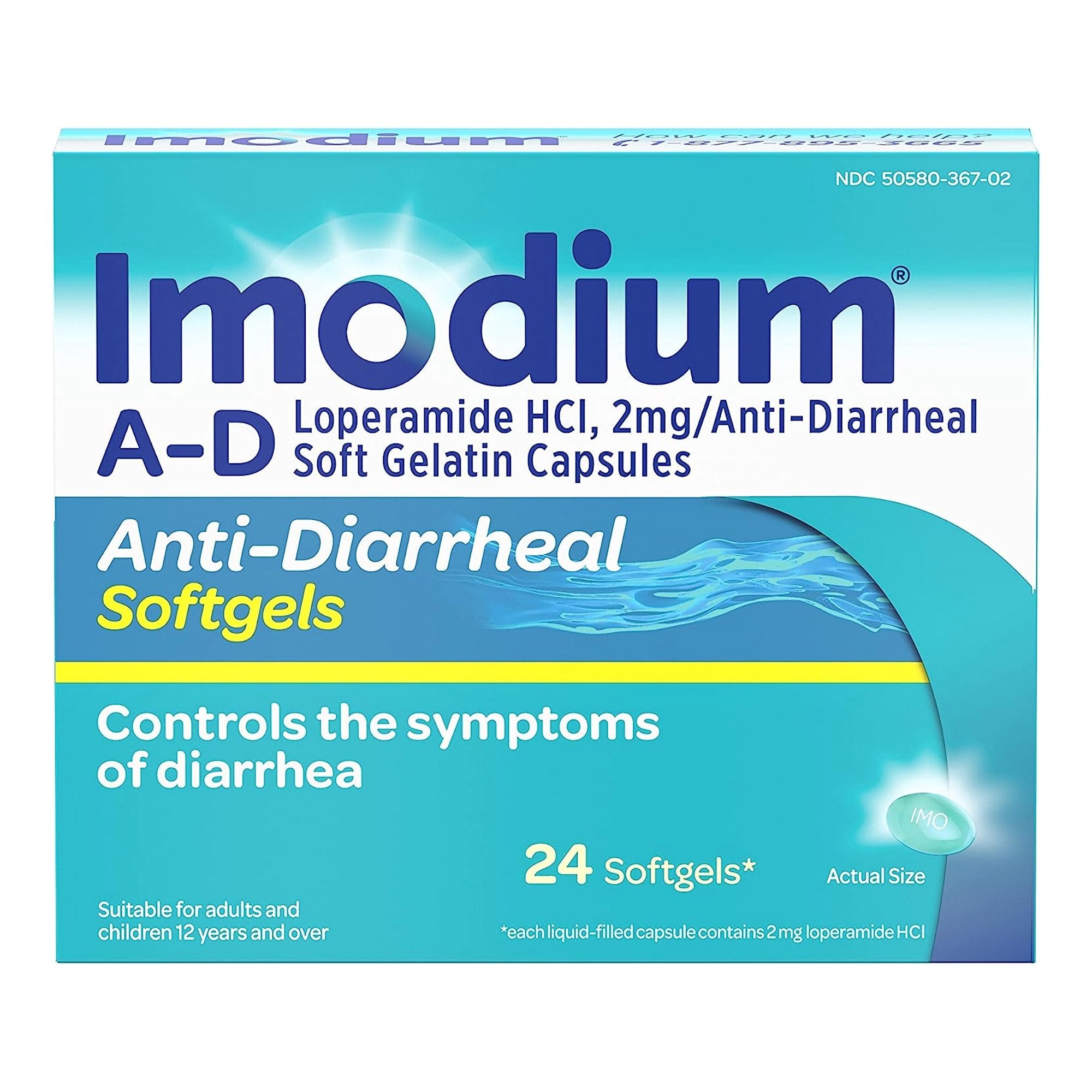 Anti-Diarrheal Imodium A-D 2 mg Strength Caplet 24 per Box