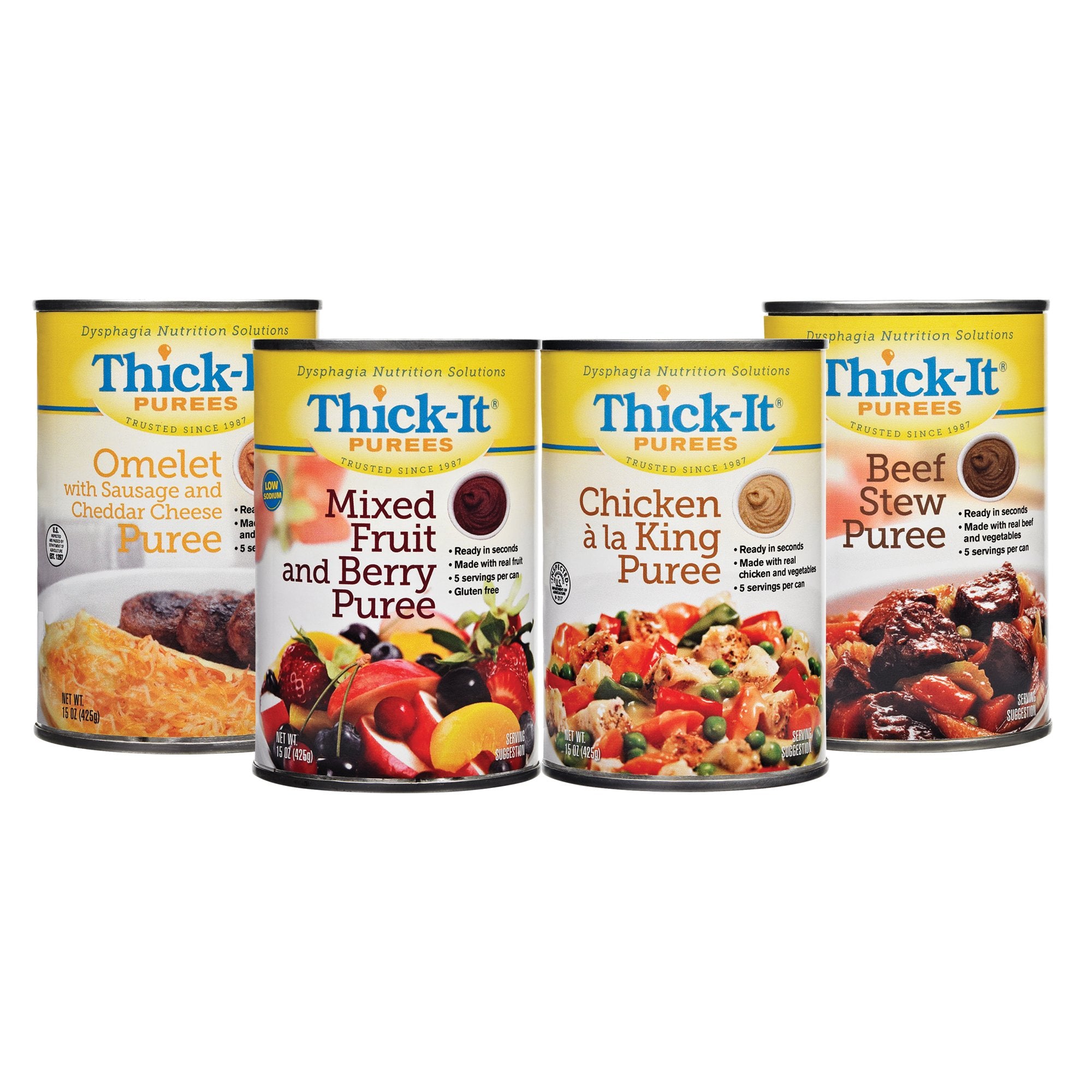 Thickened Food Thick-It 15 oz. Can Beef Stew Flavor Puree IDDSI Level 4 Extremely Thick/Pureed