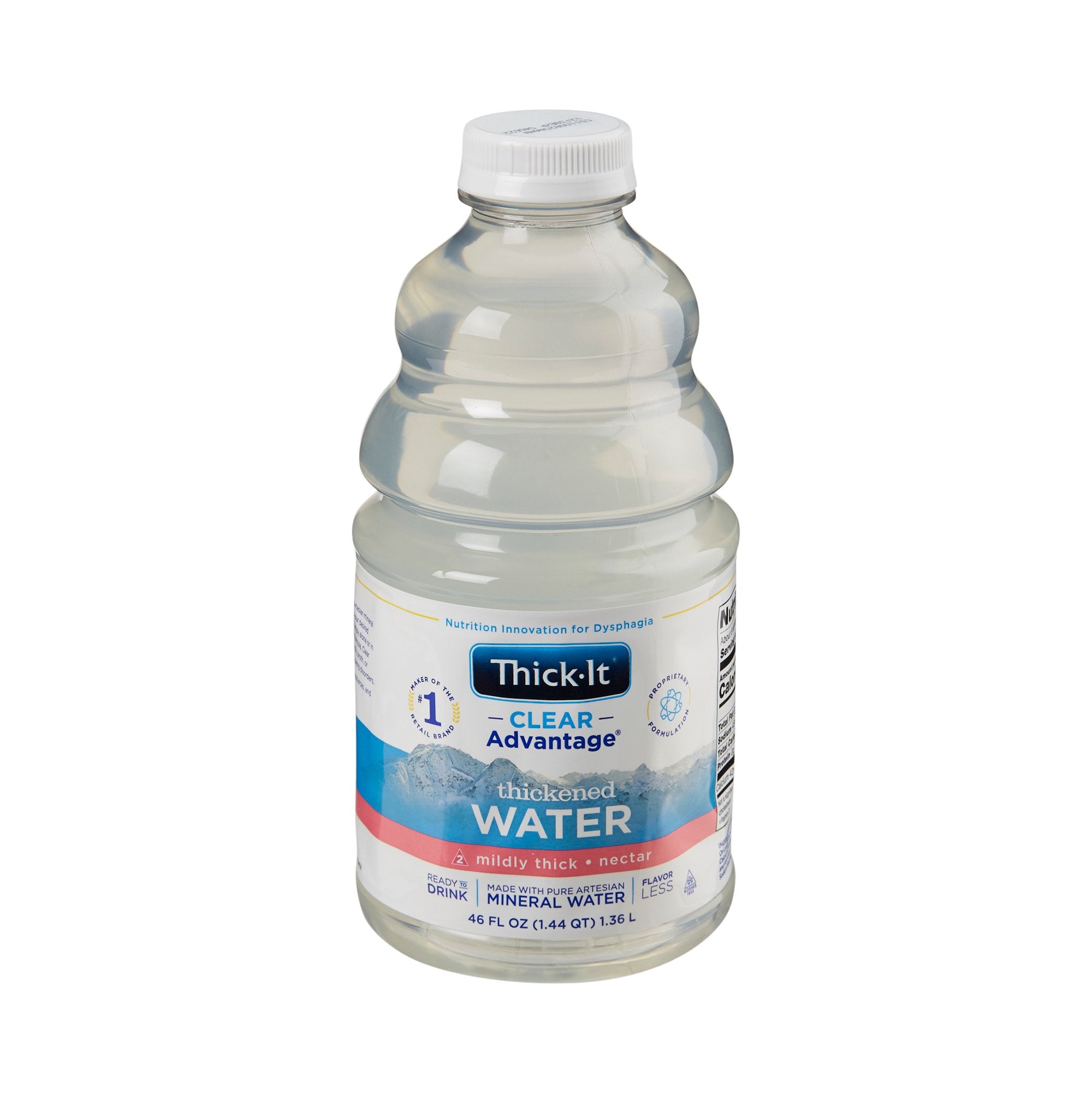 Thickened Water Thick-It Clear Advantage 46 oz. Bottle Unflavored Liquid IDDSI Level 2 Mildly Thick