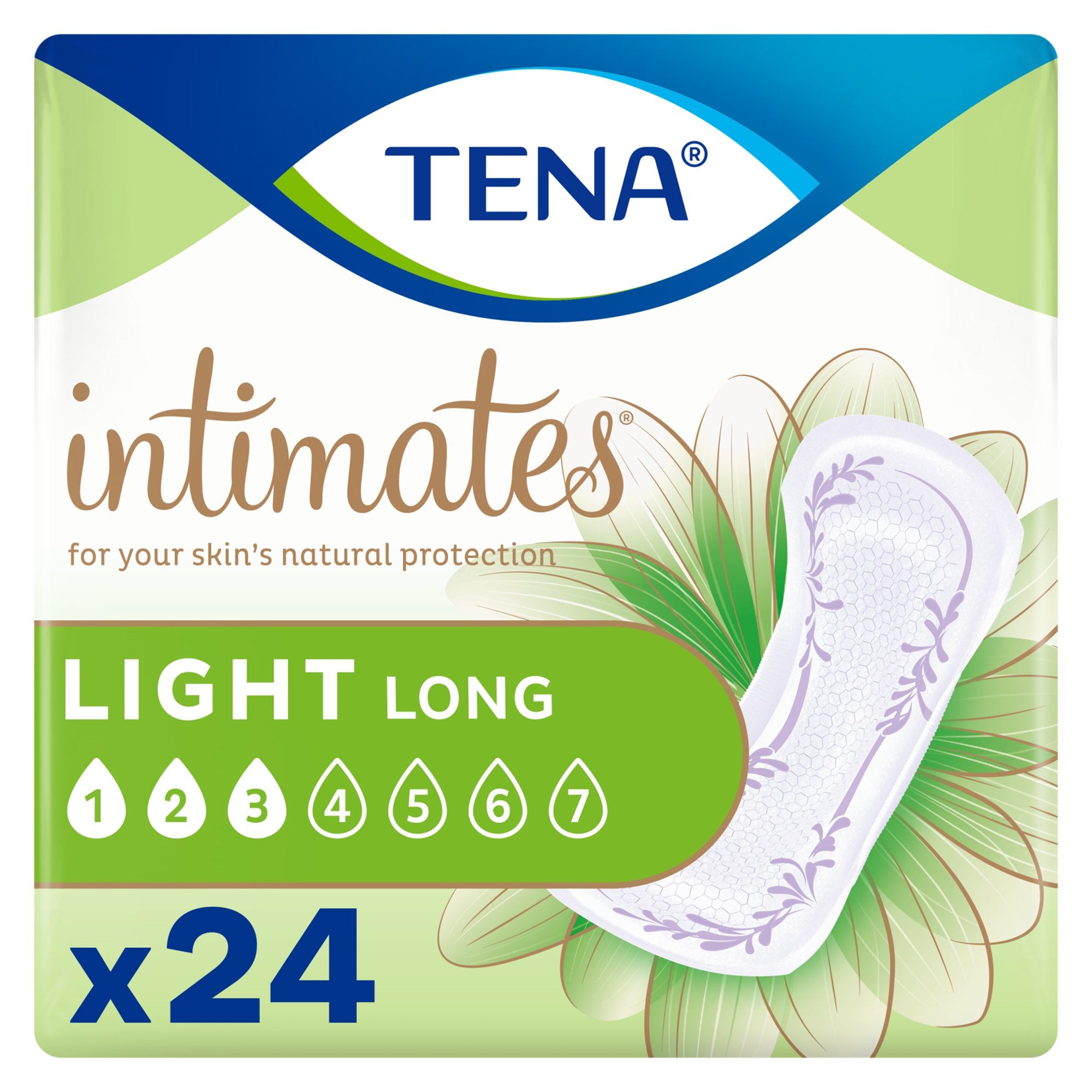 Bladder Control Pad TENA Intimates Ultra Thin Light Long 10 Inch Length Light Absorbency Dry-Fast Core One Size Fits Most