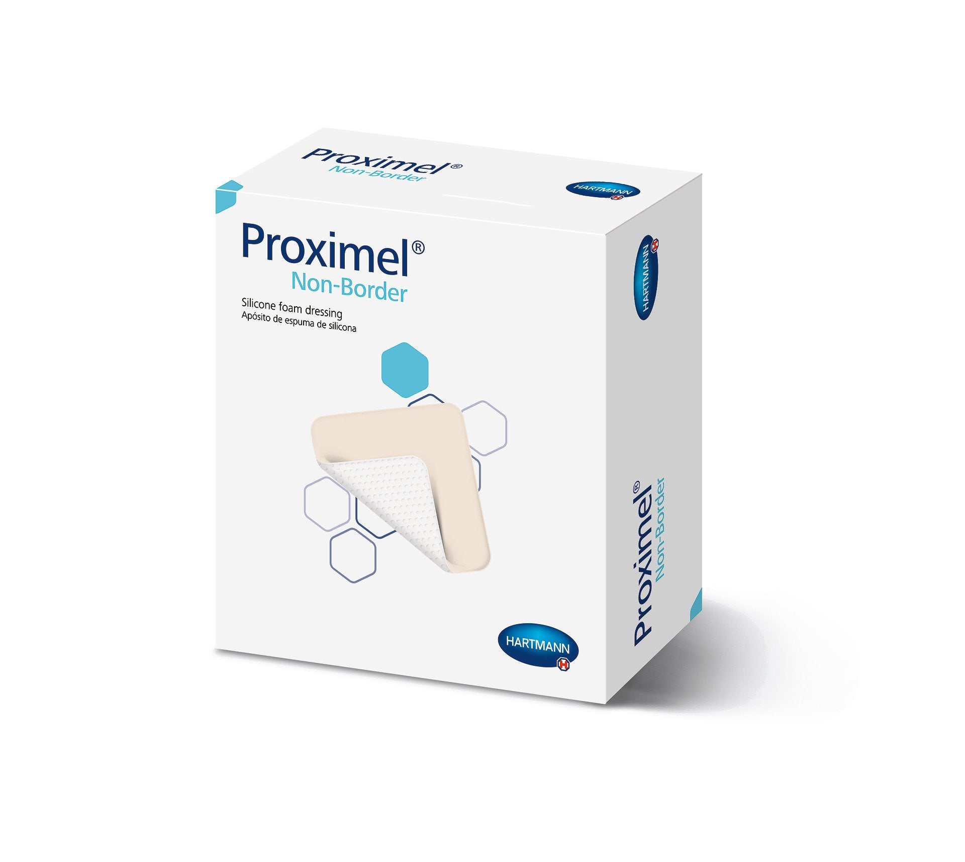 Foam Dressing Proximel Non-Border 6 X 6 Inch Without Border Waterproof Backing Silicone Adhesive Square Sterile