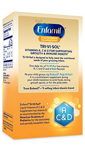 Enfamil Tri-Vi-Sol Vitamins A, D & C Supplement Drops for Infants, 1.69 Fl Oz (Pack of 3)