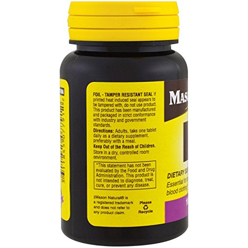 Mason Natural Vitamin K, 100mcg, Tablets, 100 ea
