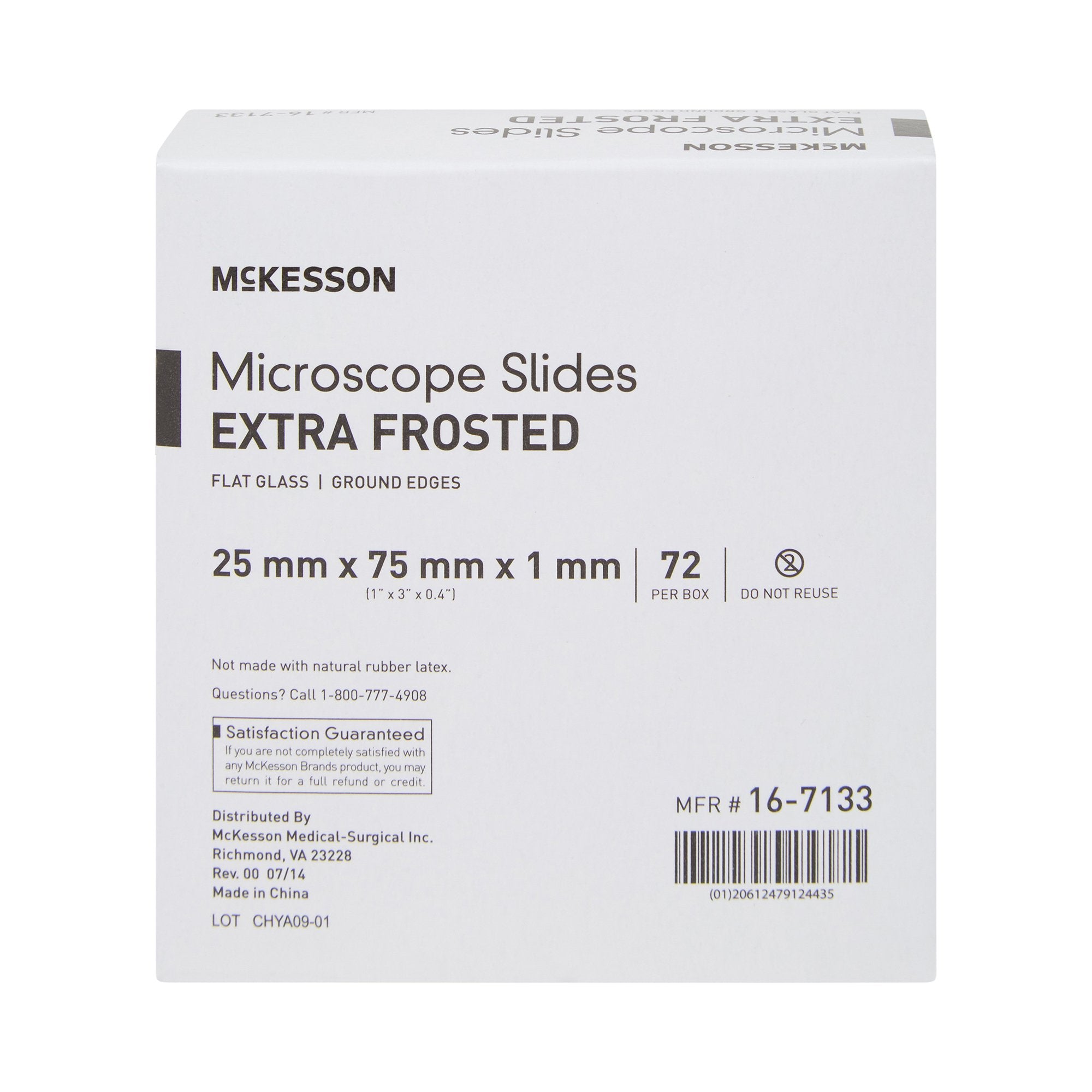 Microscope Slide McKesson 1 X 3 Inch X 1 mm Extra-Frosted End