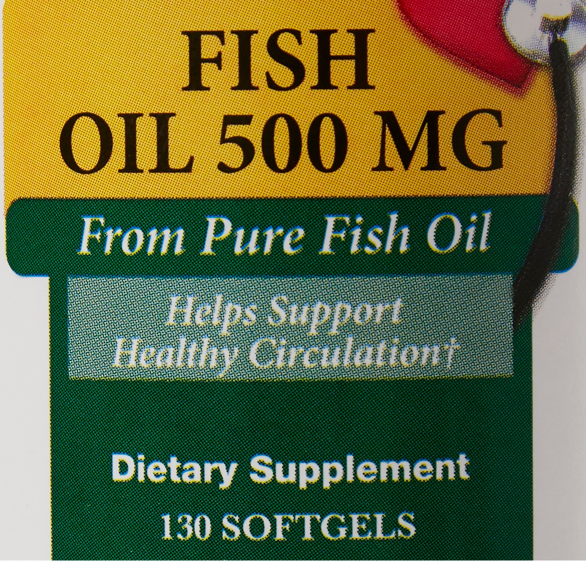 Omega 3 Supplement Major Fish Oil 500 mg Strength Softgel 130 per Bottle