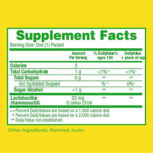 Culturelle Kids Daily Probiotic Supplement - Helps Support a Healthy Immune & Digestive System* - #1 Pediatrician Recommended Brand - For Age 3+ - 30 Single Packets