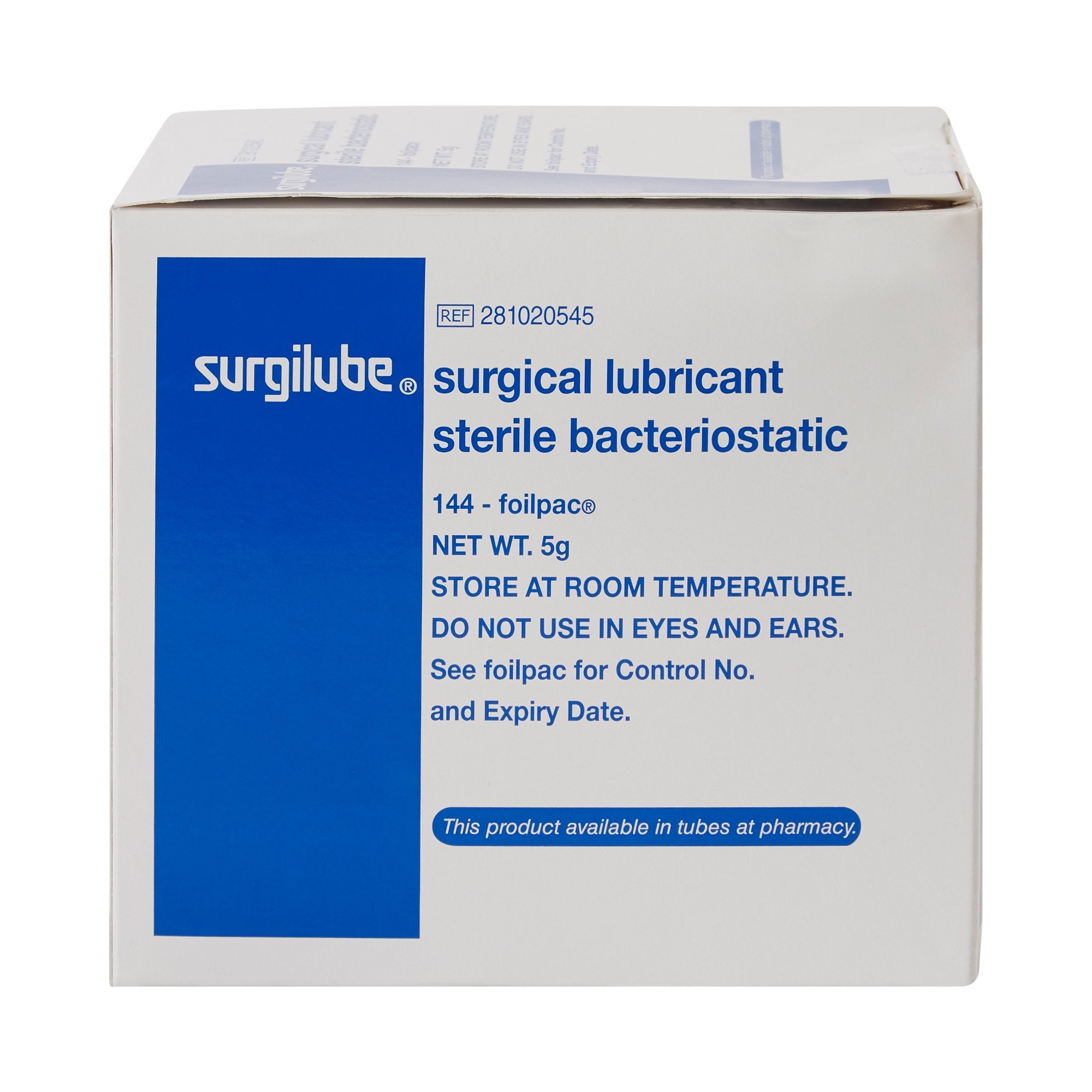 Lubricating Jelly - Carbomer free Surgilube 5 Gram Individual Packet Sterile